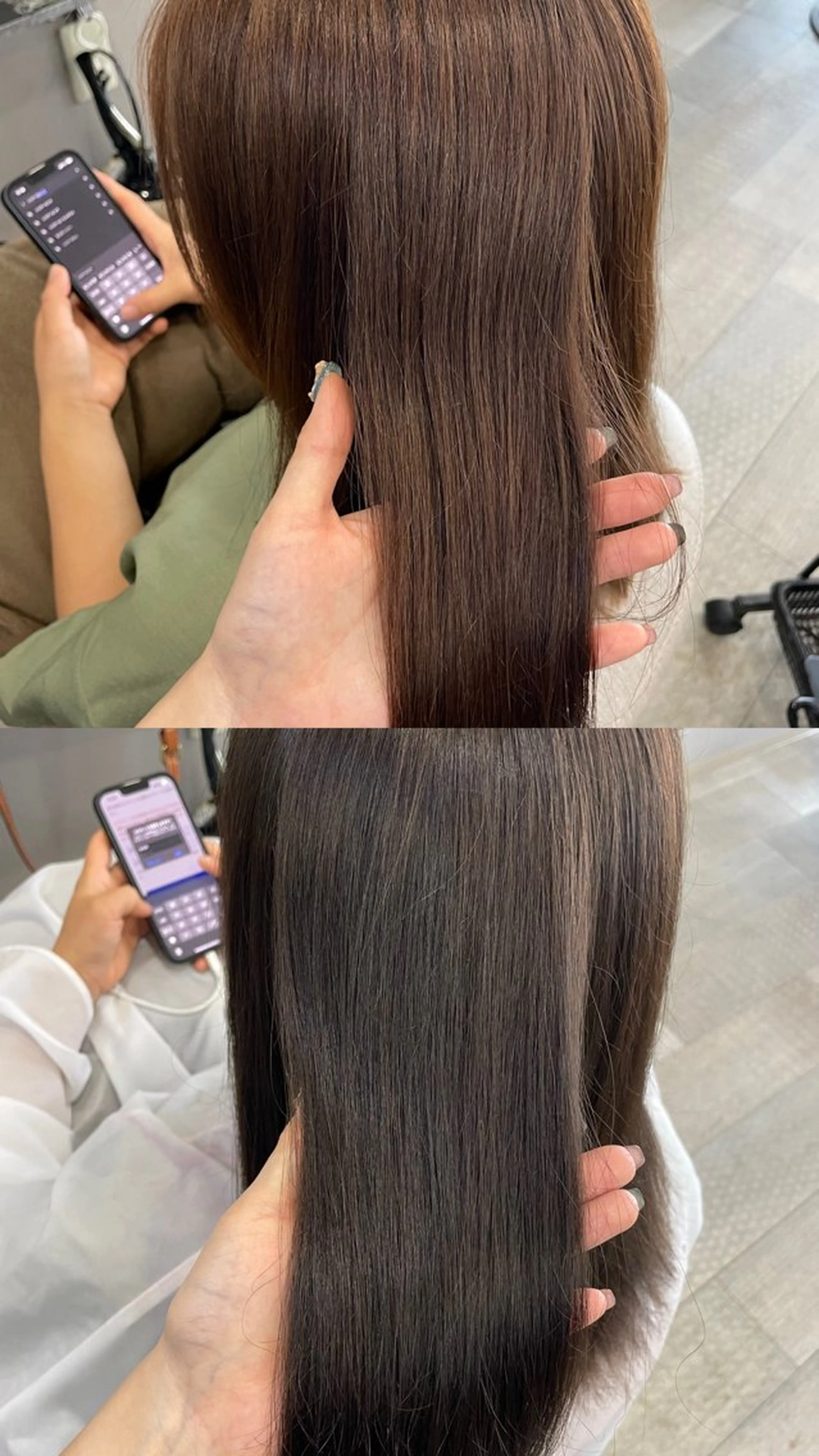 ミディアム レイヤー/透けカラー ✨KANAのヘアスタイル