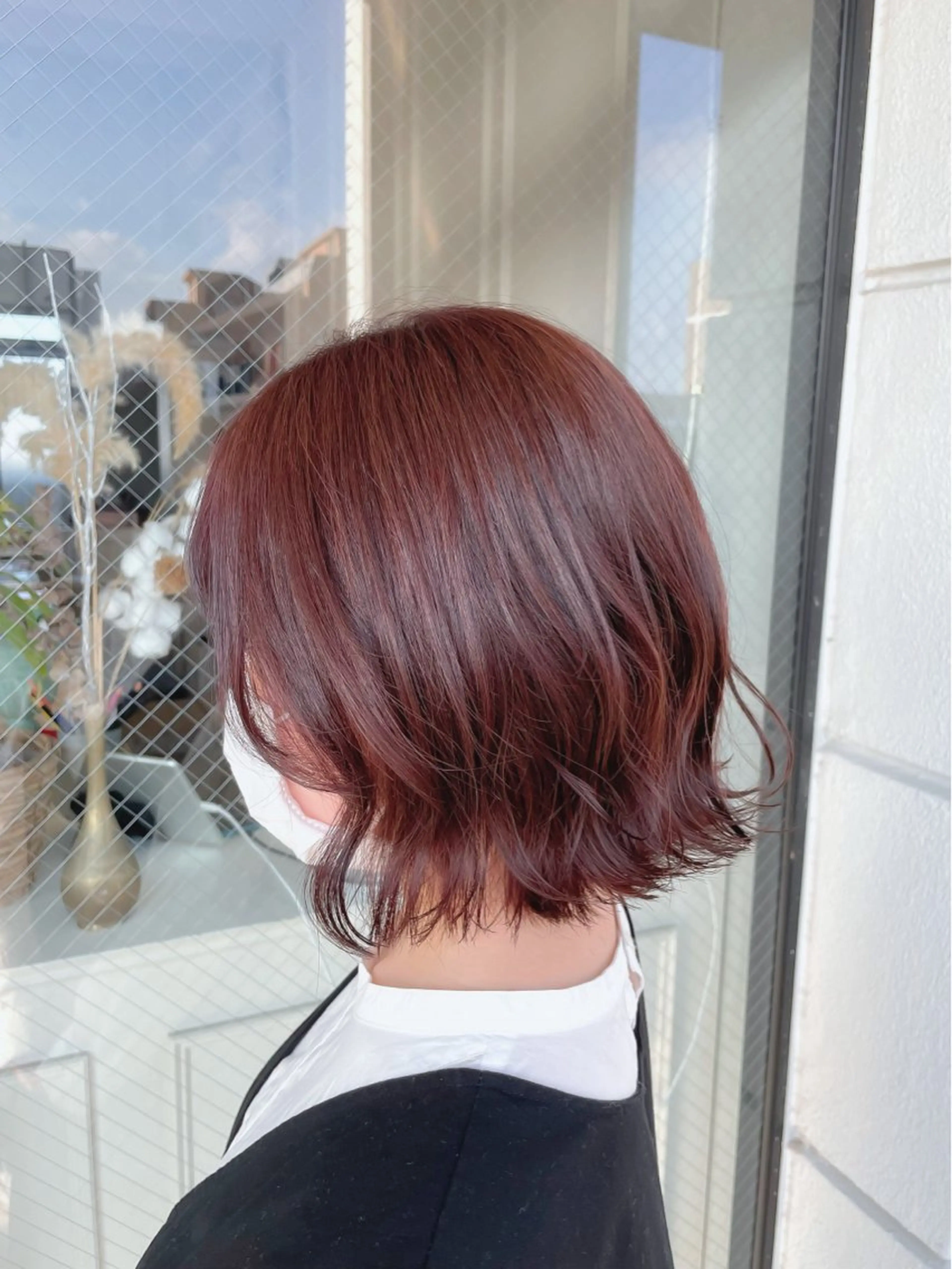 ミディアム カラー カット ヘアカラー トリートメント 西村 れいのヘアスタイル