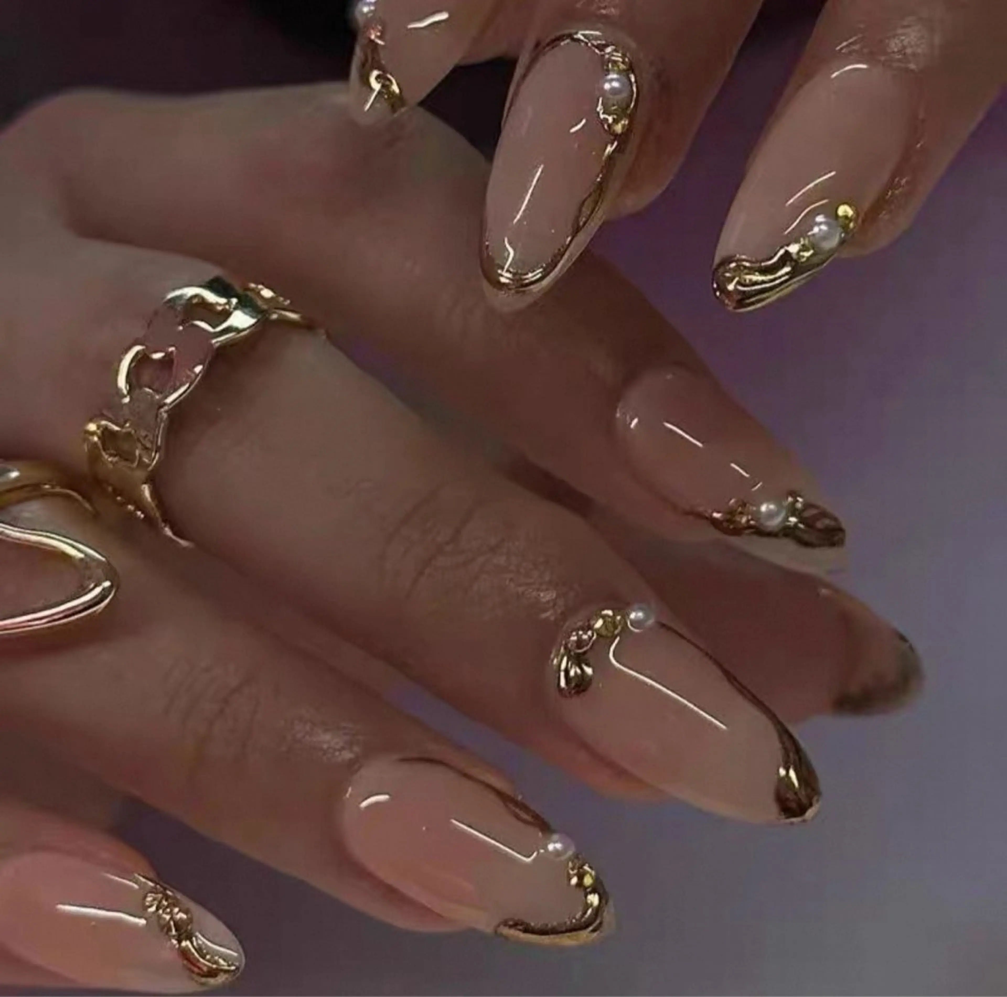 ネイル ジェルネイル ミラーネイル ニュアンスネイル 夏ネイル ネイルチップ Mai nail サロン渋谷のネイルデザイン
