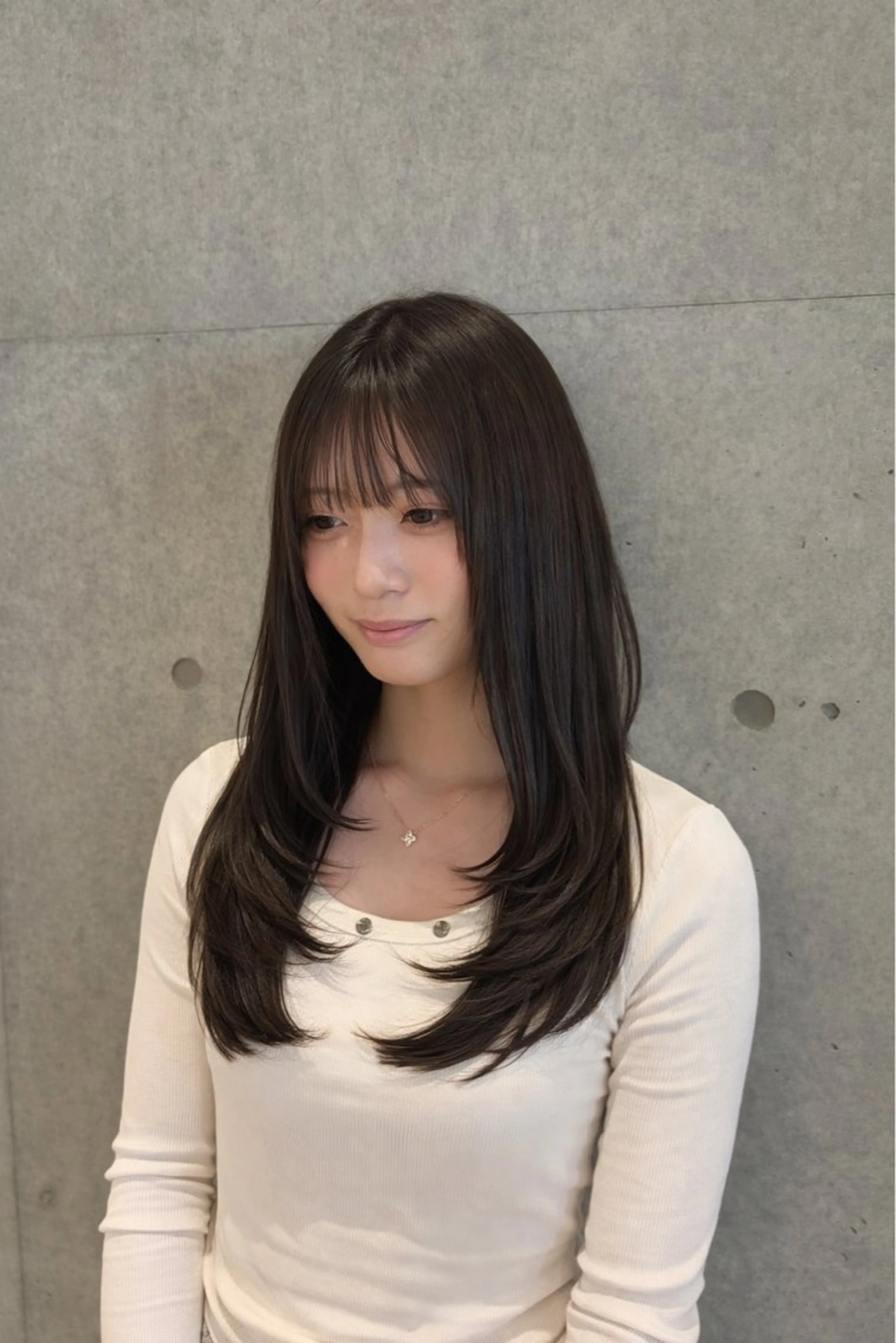 ロング カット 南 菜花のヘアスタイル