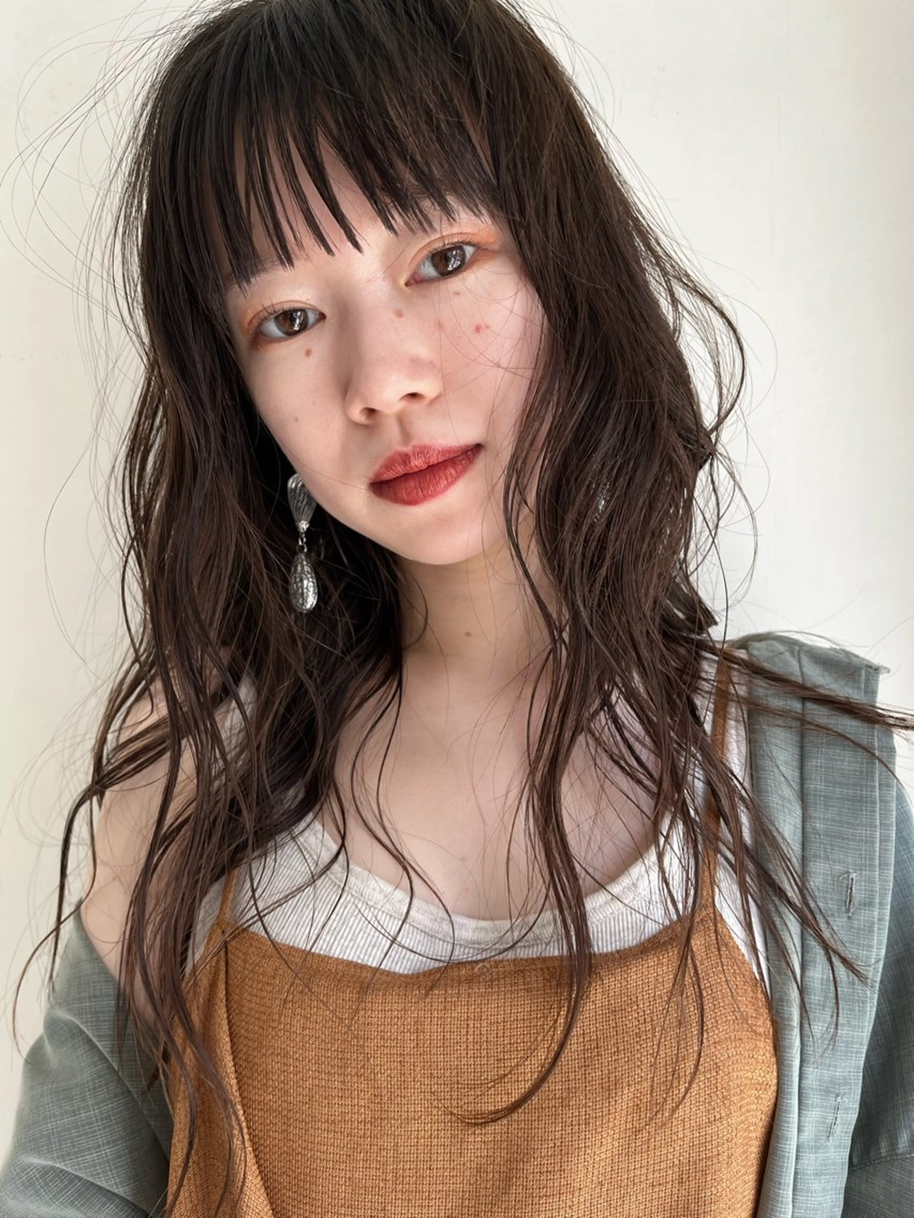 ロング カラー パーマ ニュアンスパーマ 🧸メンズカット 🧸conatsuのヘアスタイル