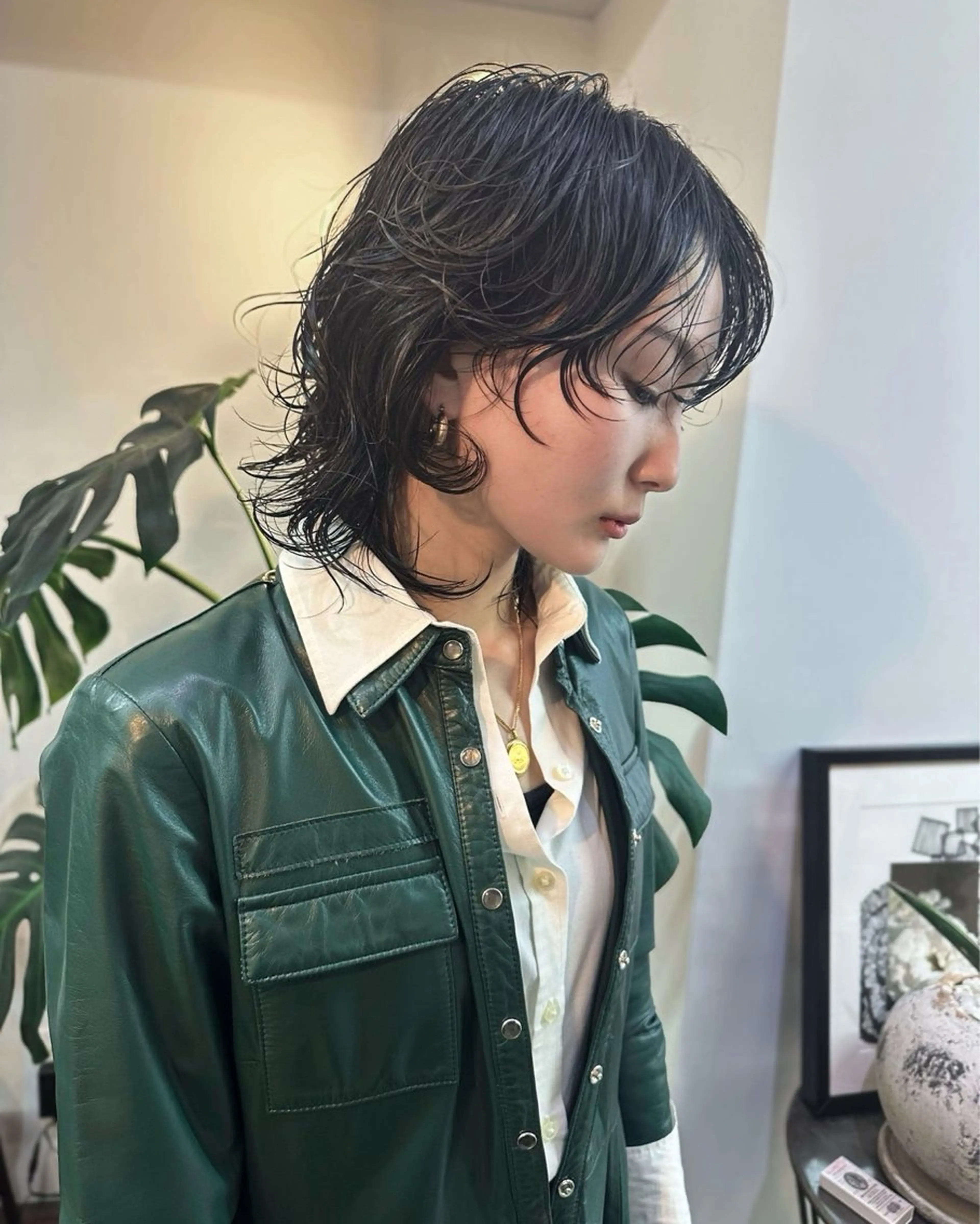 ウルフカット＋パーマの写真