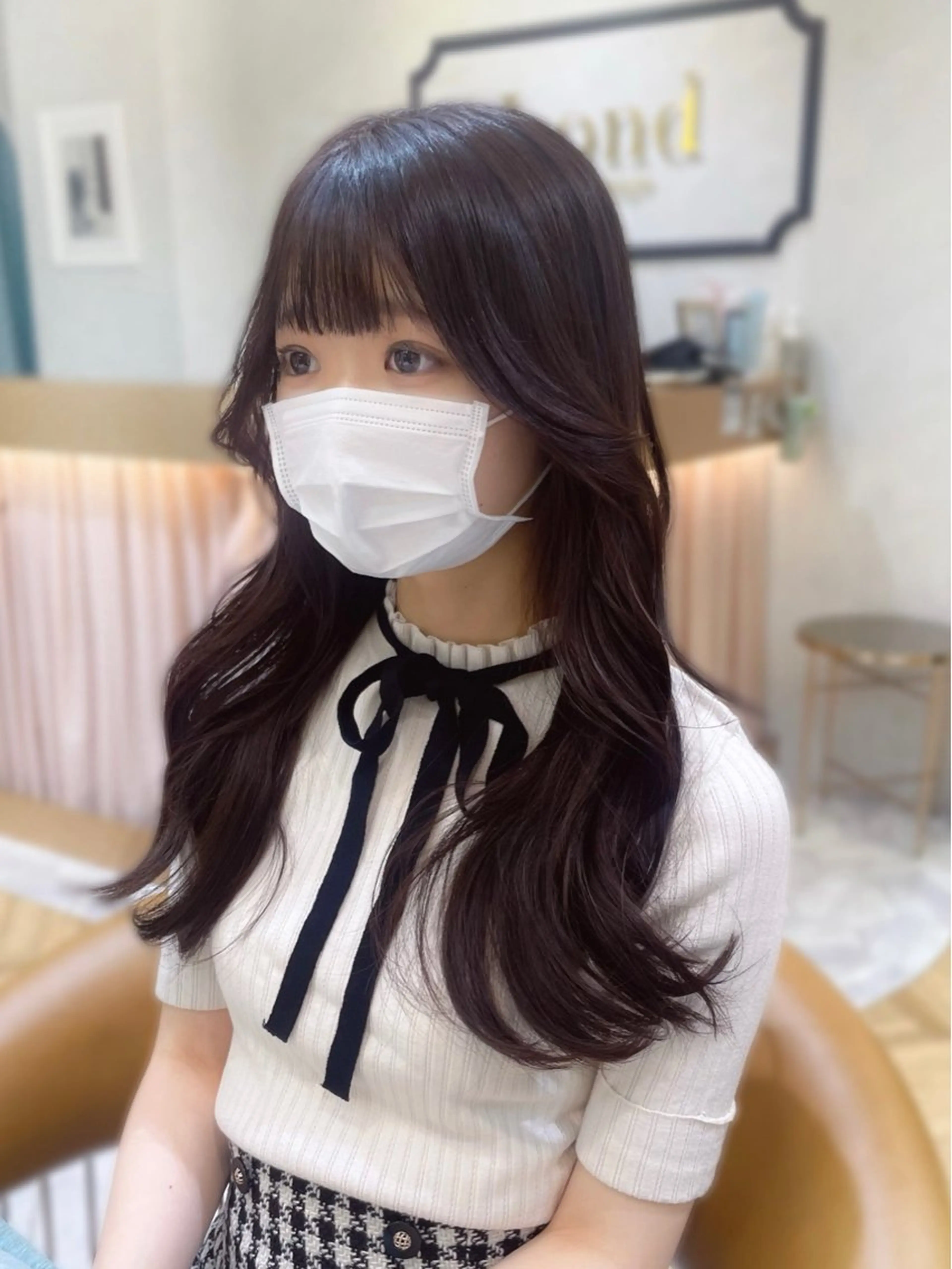 ロング カット ヘアカラー トリートメント 育休中4/30- 予約受付/野崎かよのヘアスタイル