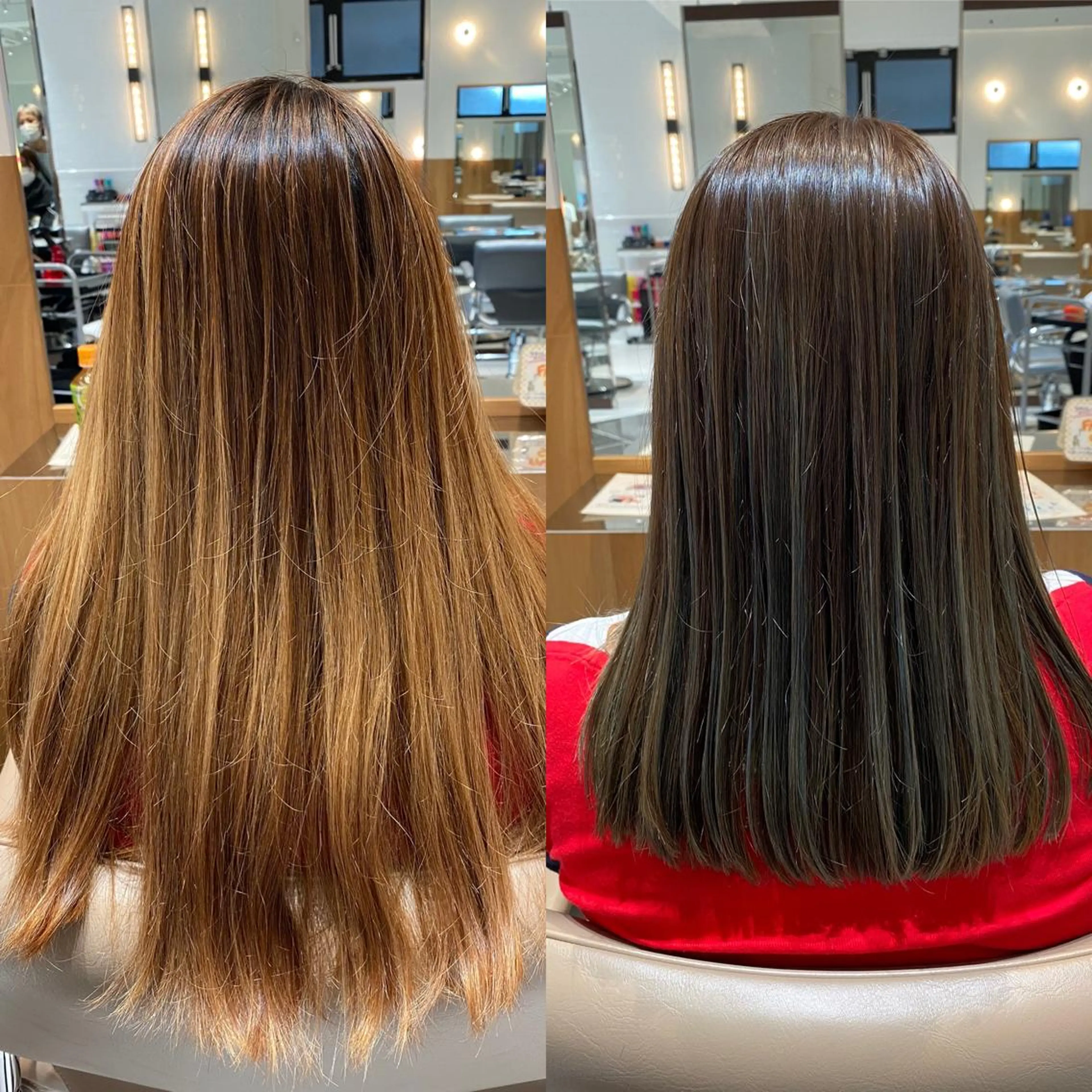 ロング カラー ベージュカラー オリーブベージュ トリートメント 酸熱トリートメント 谷合 貴志のヘアスタイル