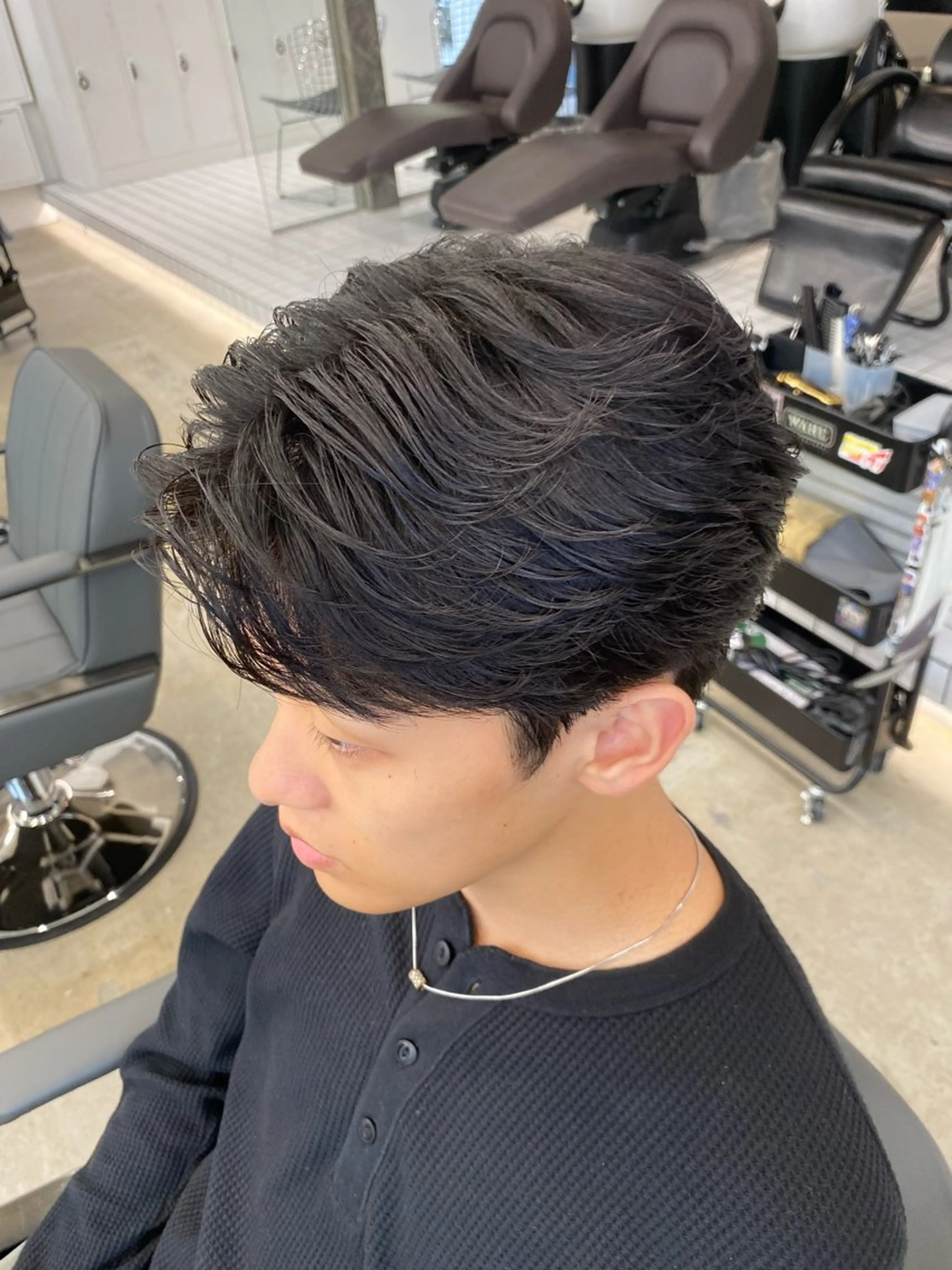 パーマ メンズ カット パーマ パーマ特化/フェザー パーマシャドウ/真生のヘアスタイル