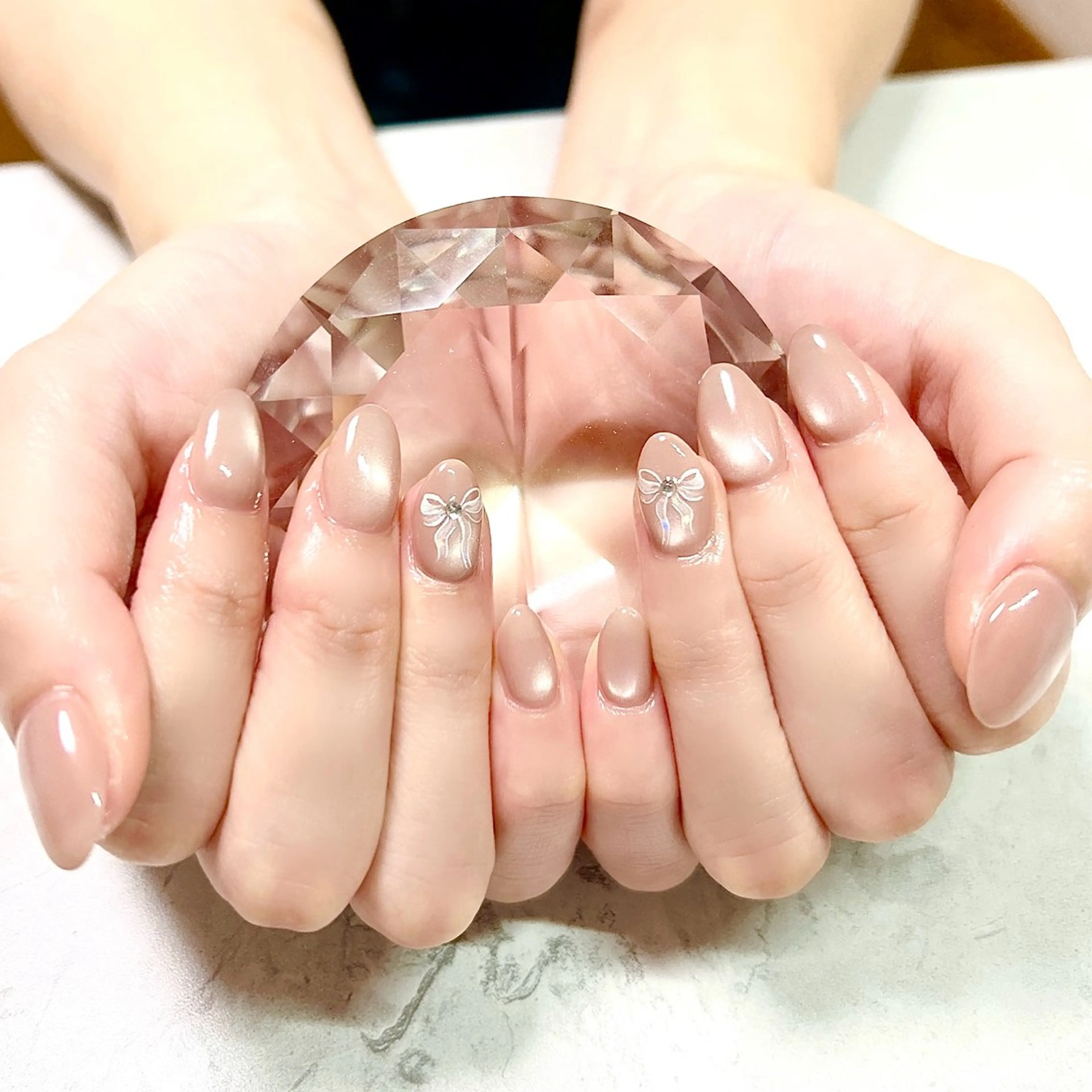 ネイル マグネットネイル ストーンネイル private salon Reiのネイルデザイン