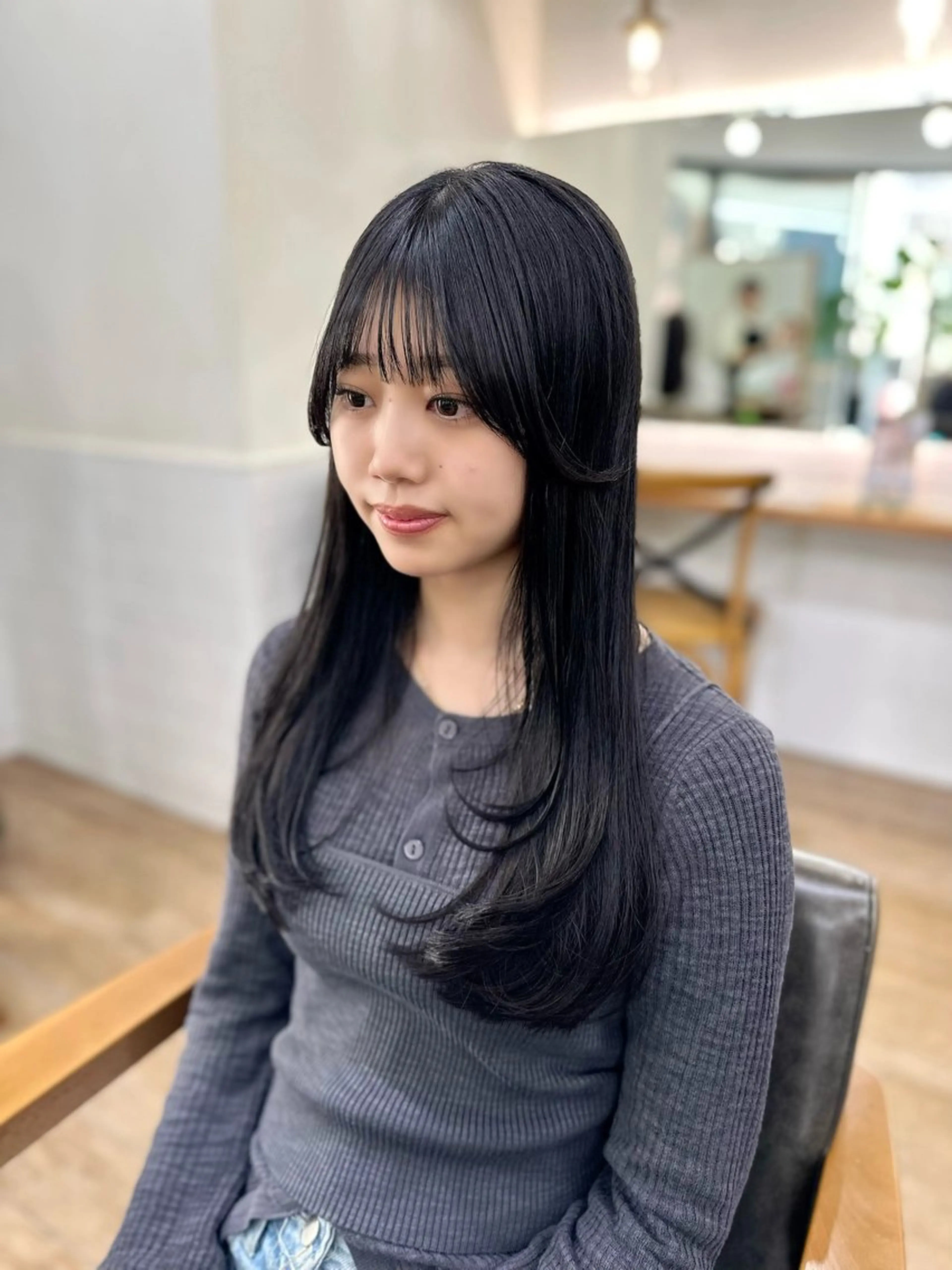 ロング カラー パーマ ヘアアレンジ メンズ キッズ カット ヘアカラー レイヤーカット 🌿透け感カラーのヘアスタイル