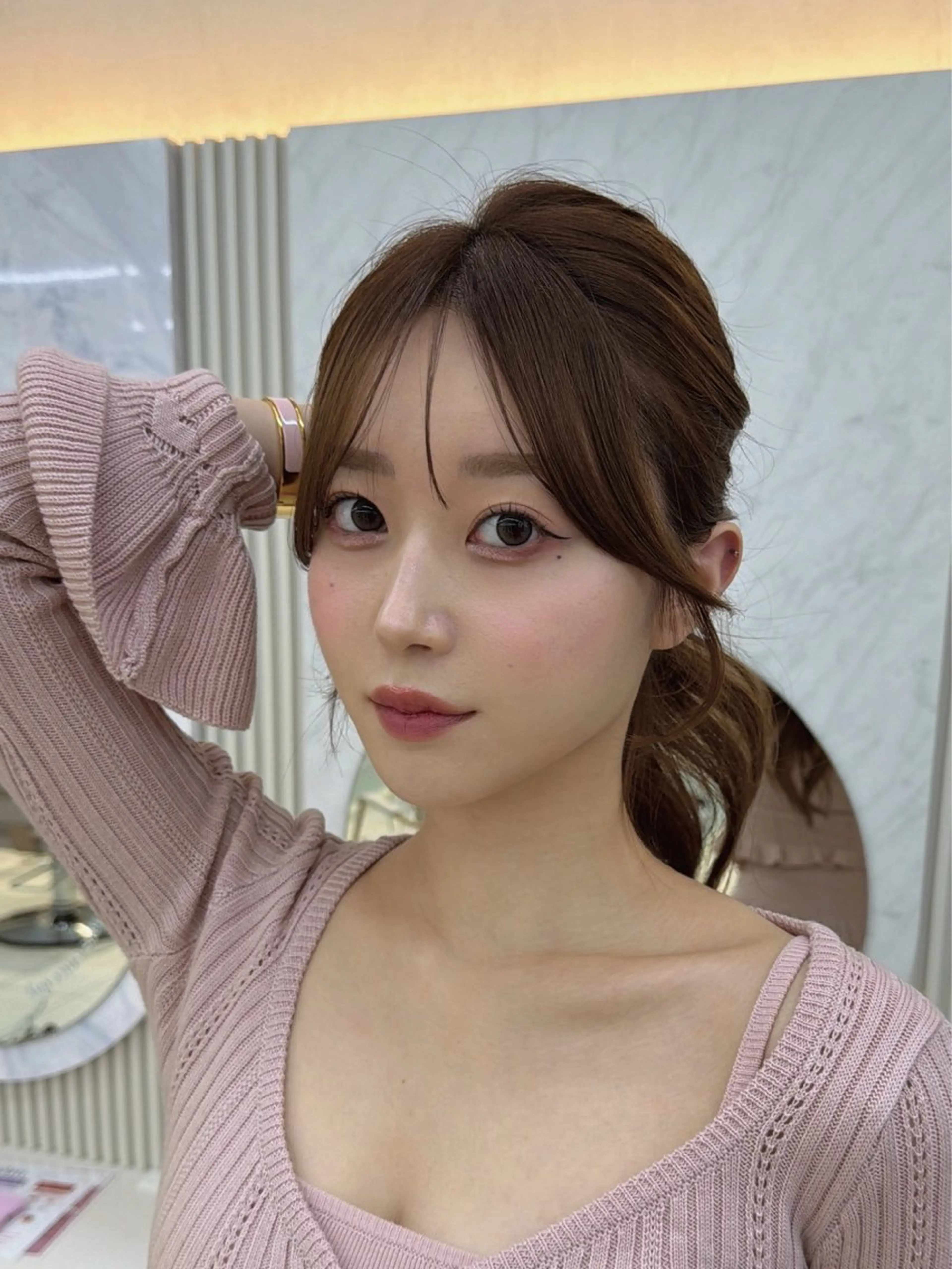 セミロング カット レイヤー/顔周り /韓国ヘア/TAKUのヘアスタイル