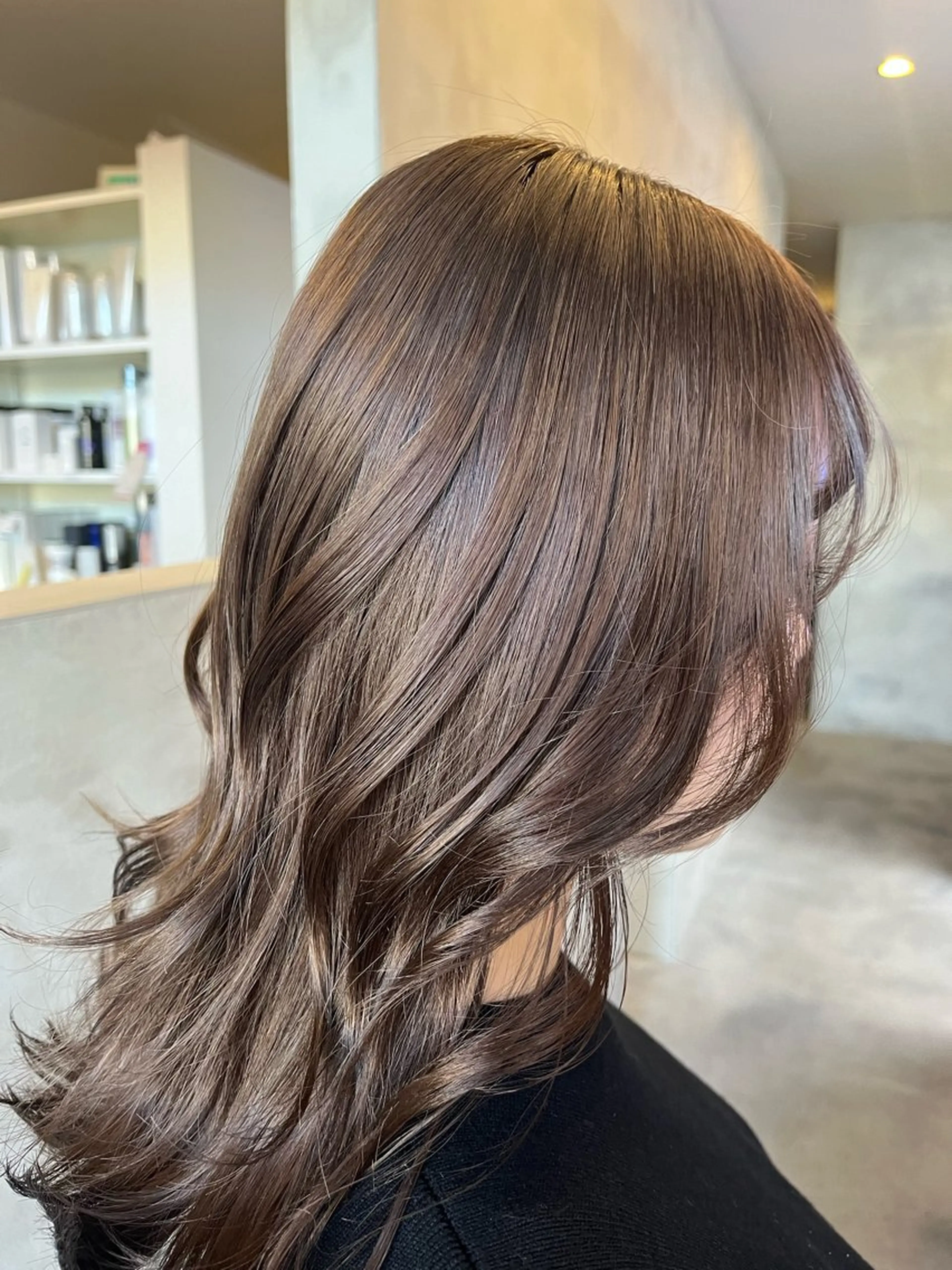 ミディアム カラー カット ヘアカラー トリートメント Yuka /ツヤカラー✨のヘアスタイル