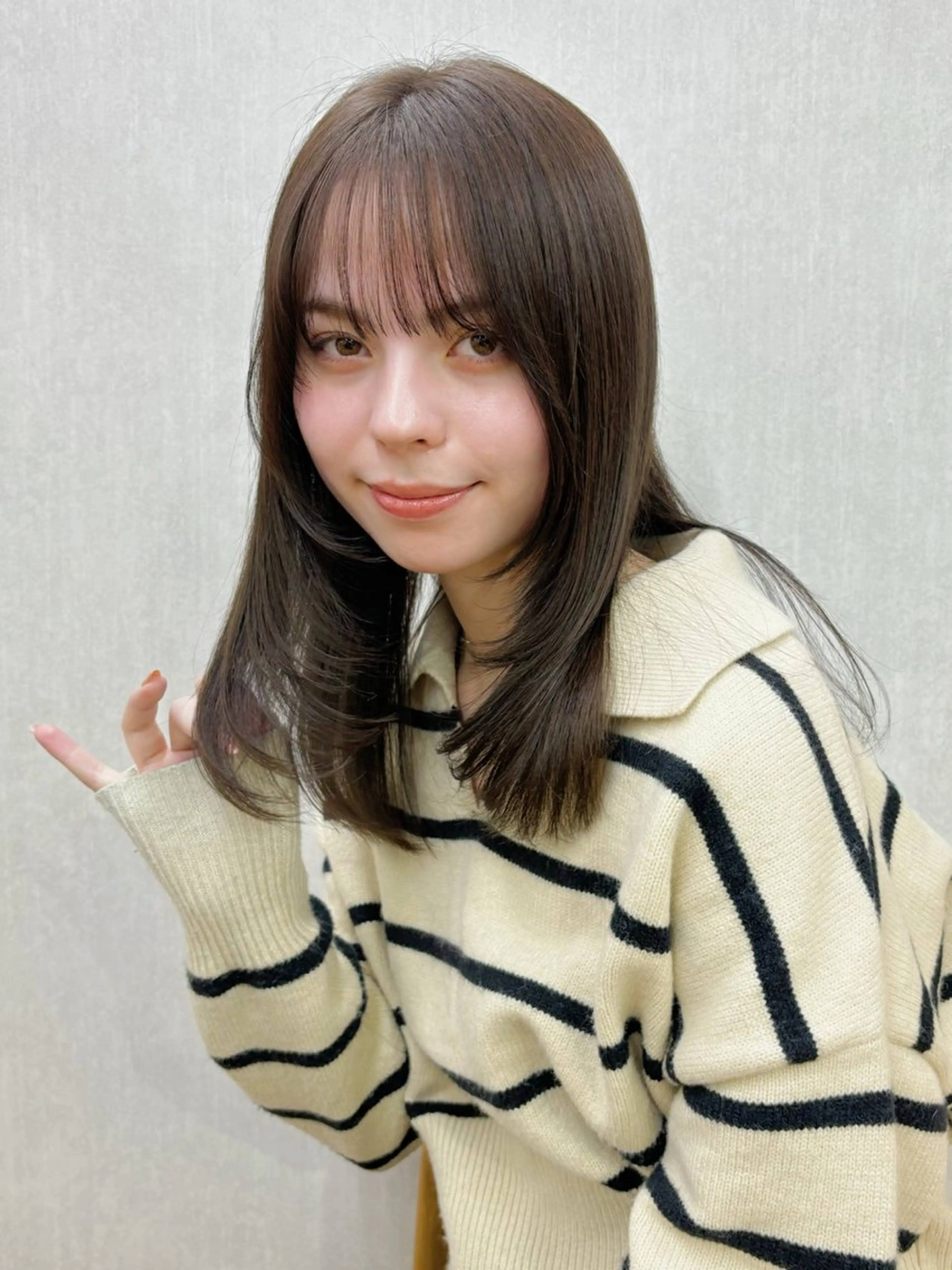 カラー 透明感カラー グレージュ カット ヘアカラー トリートメント ボブ/ミディアム 親しみやすさ/さくらのヘアスタイル