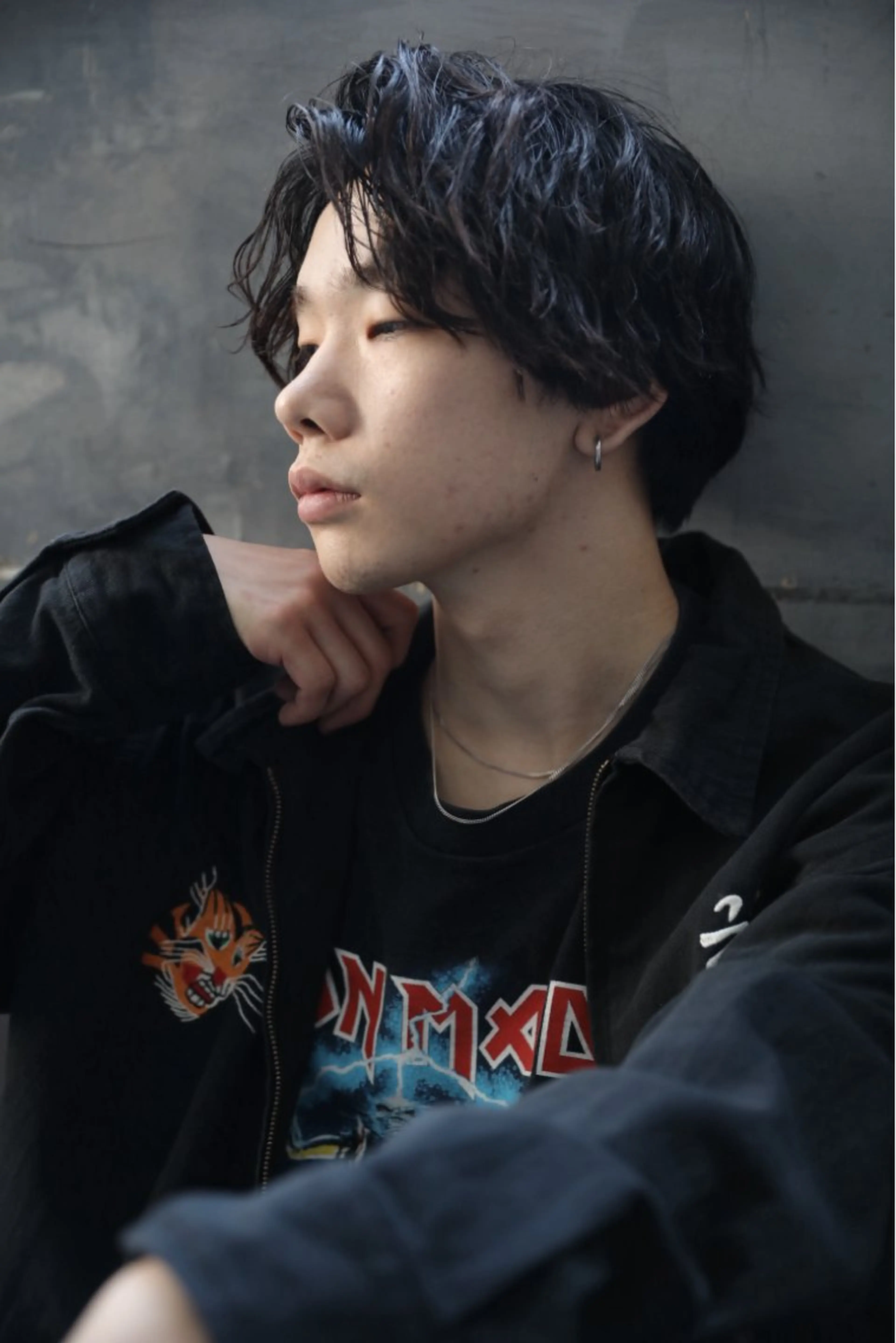 ミディアム パーマ メンズ カット パーマ 水戸内原🐜 メンズ郡司裕紀のヘアスタイル