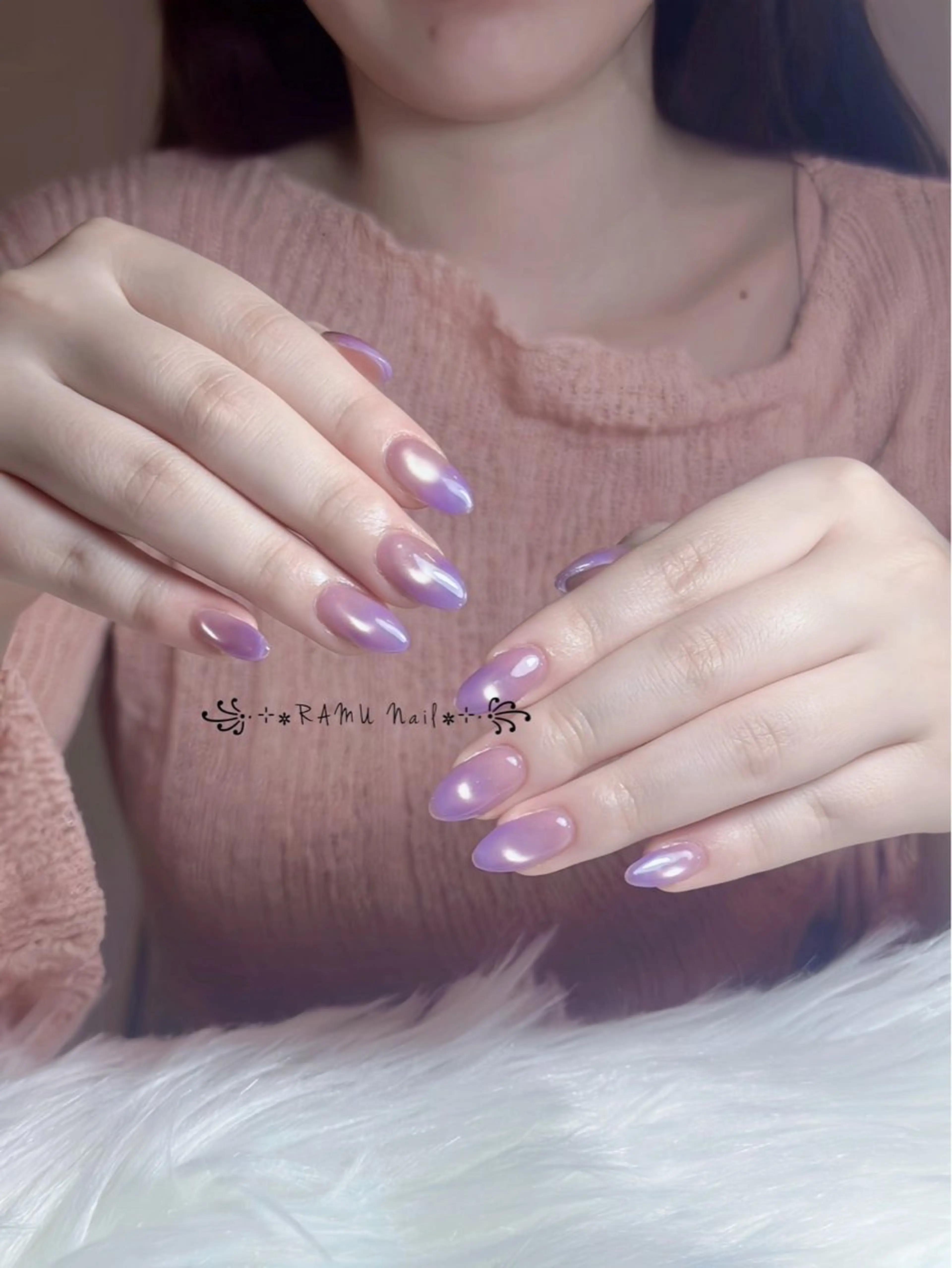 ネイル キラキラネイル マグネットネイル ミラーネイル ピンク 夏ネイル ハンドネイル RAMU Nail 恵比寿店のネイルデザイン