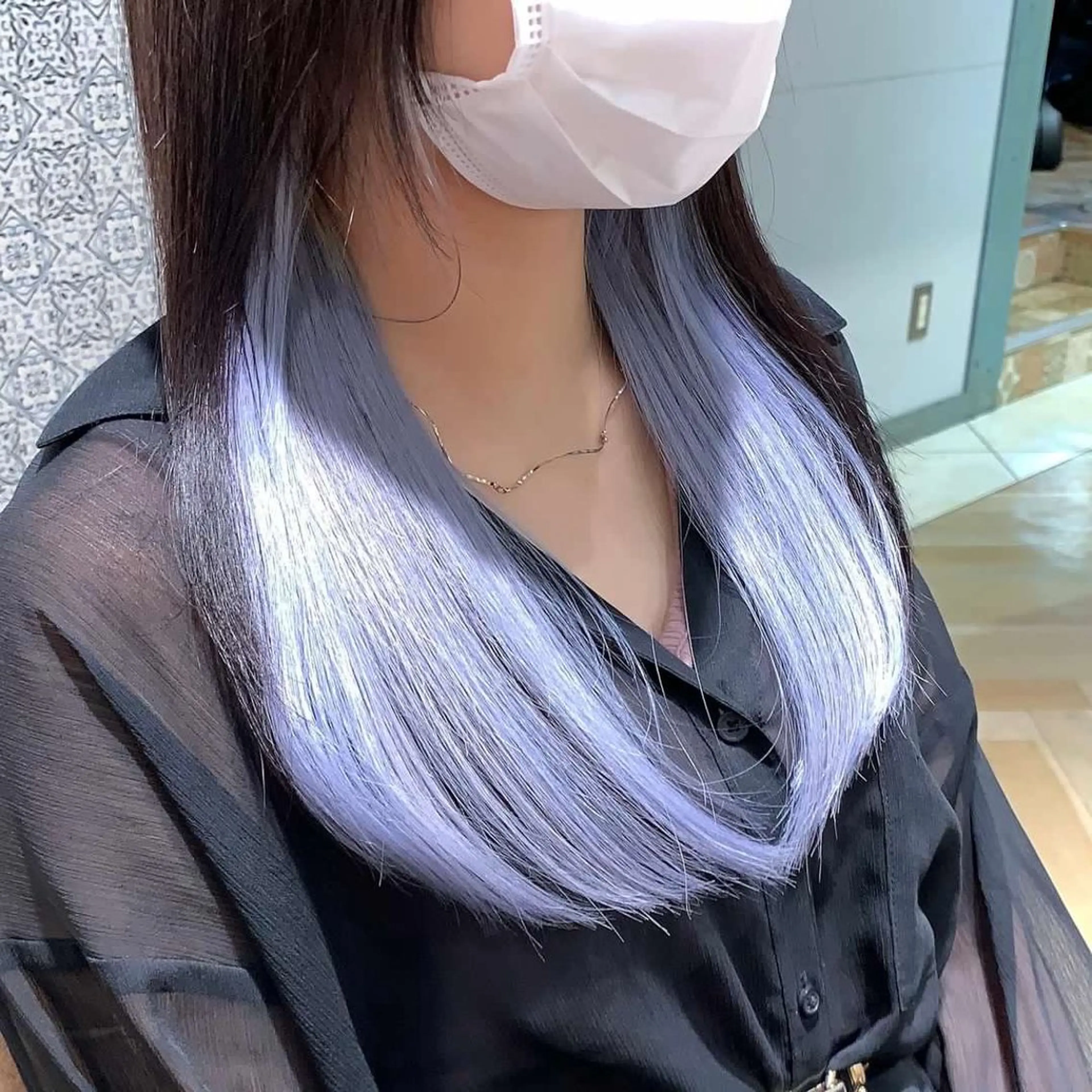 セミロング 韓国カット/透明感 カラー/NANAMIのヘアスタイル