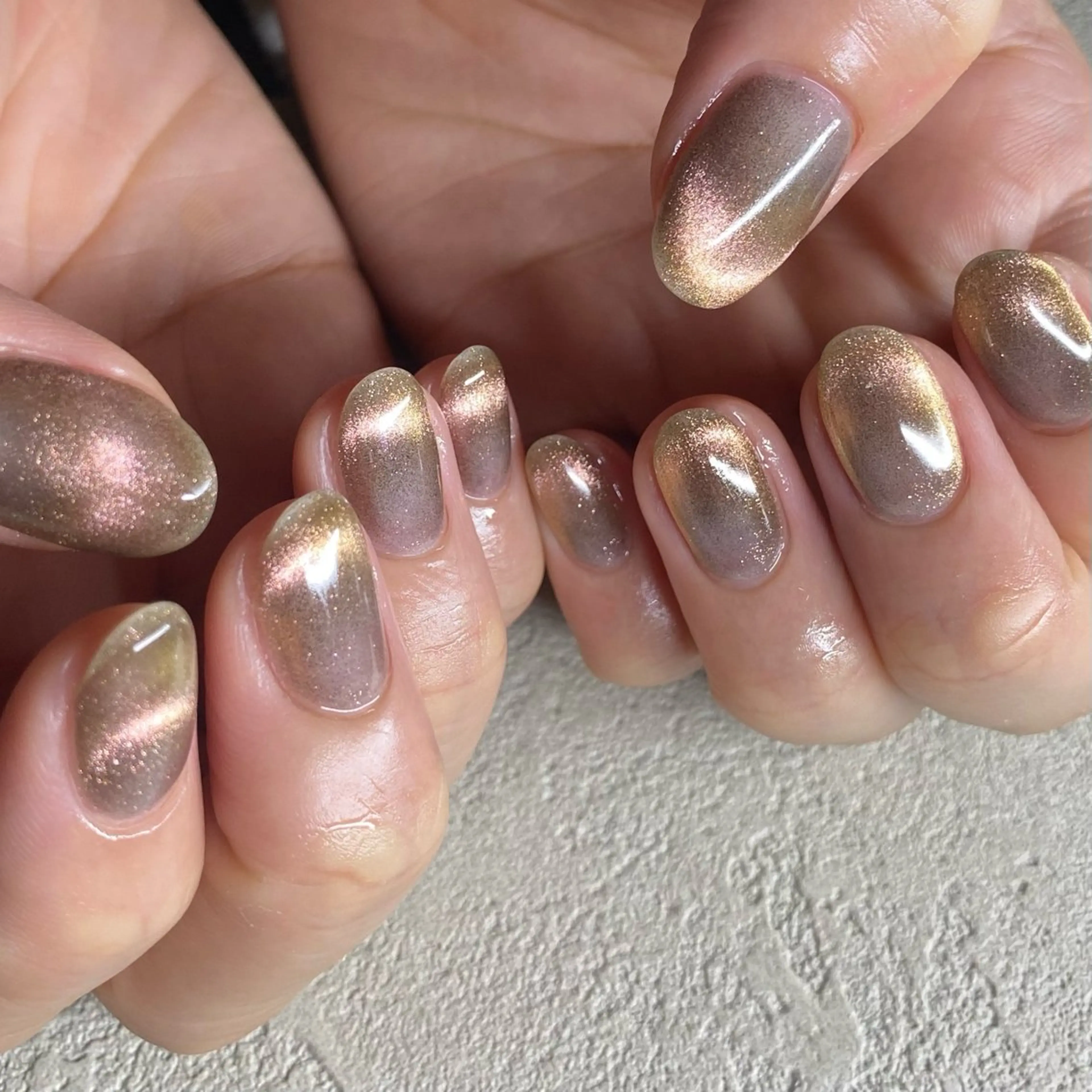 ネイル アートネイル マグネットネイル ニュアンスネイル 冬ネイル ハンドネイル 山田 貴子のネイルデザイン