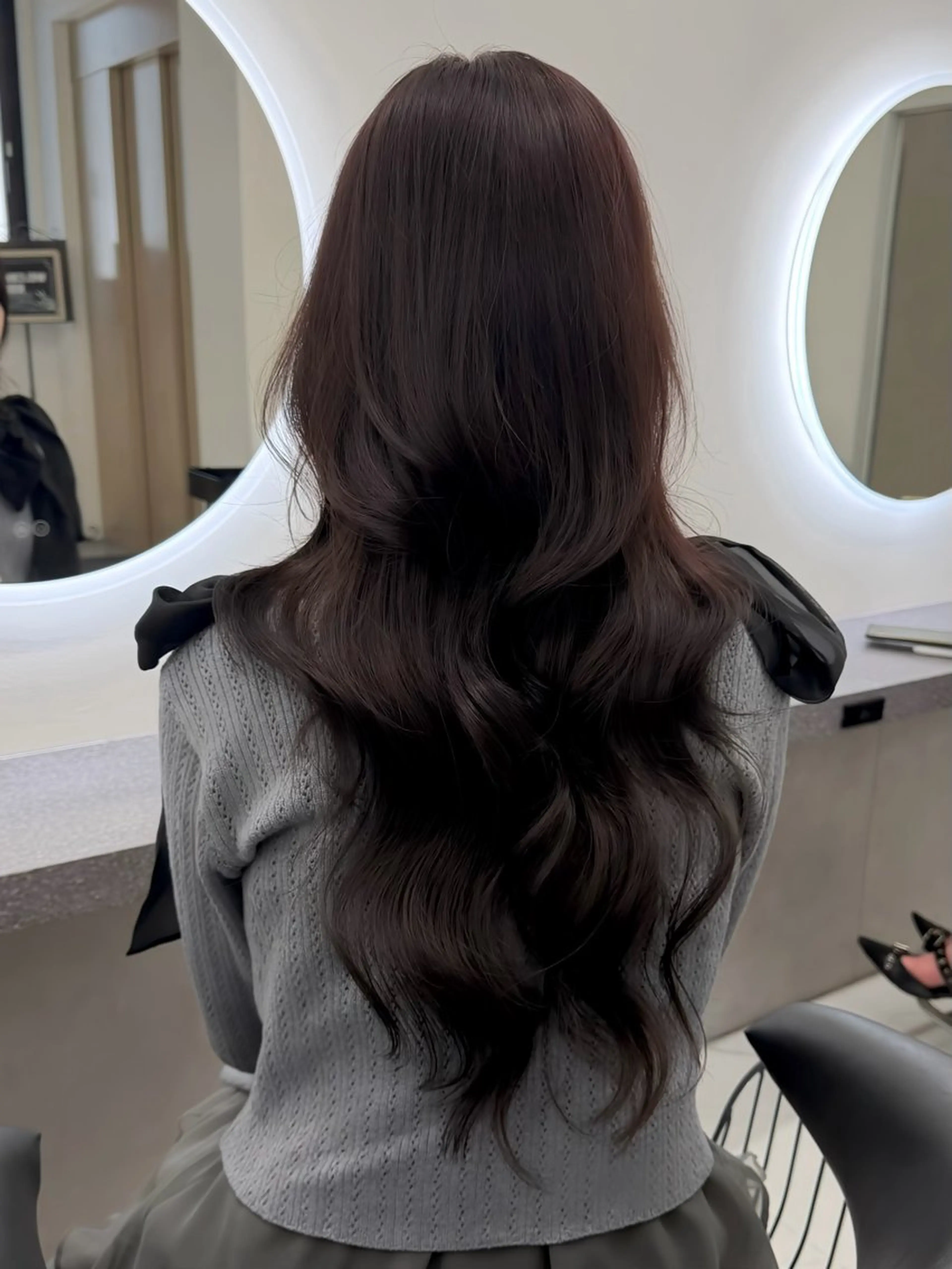 ロング 髪質改善 韓国風ヘア トリートメント カット ヘアカラー トリートメント 韓国ヘア/透明感カラ ー/梅田/ayanoのヘアスタイル