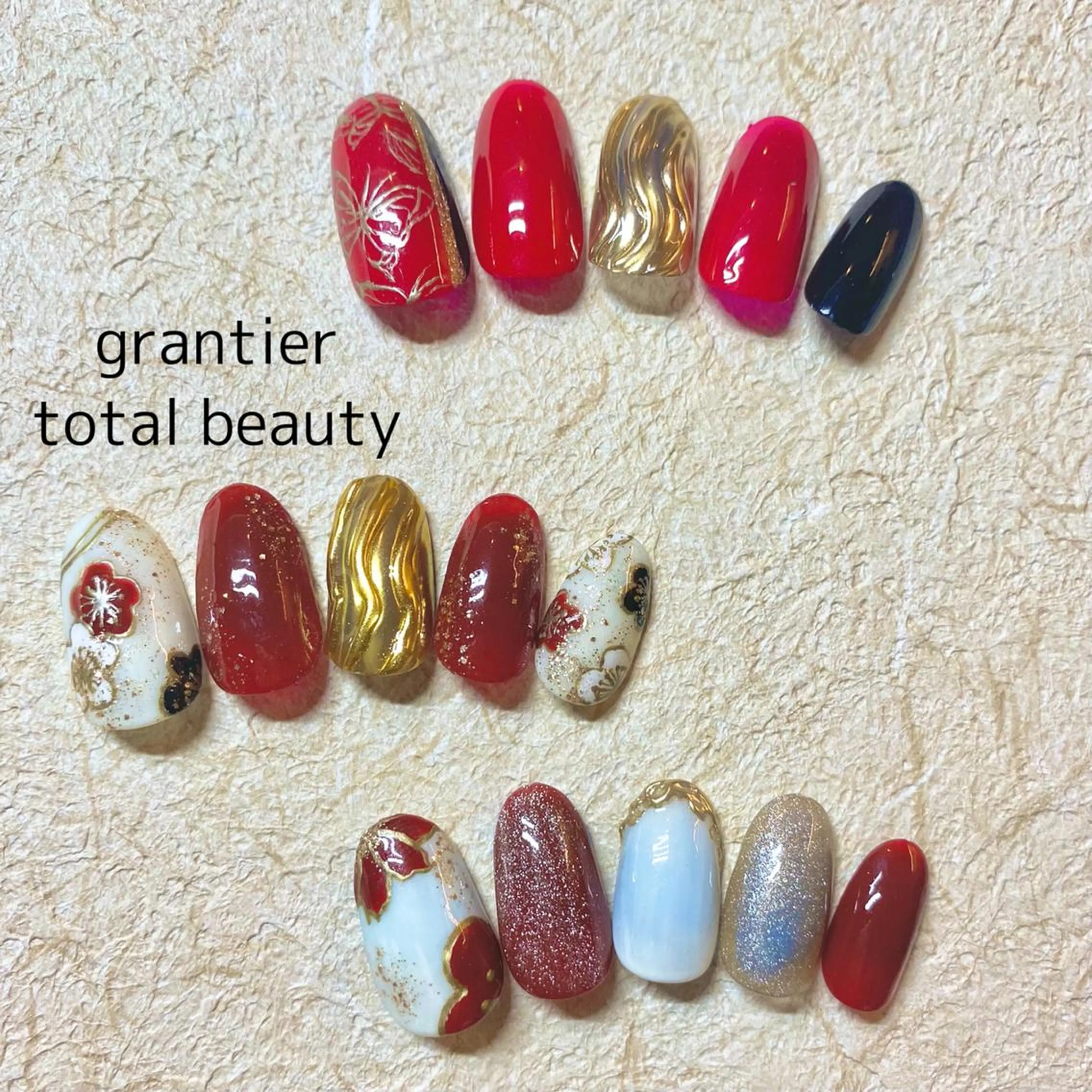 ネイル 成人式 ハンドネイル grantier beautyのネイルデザイン