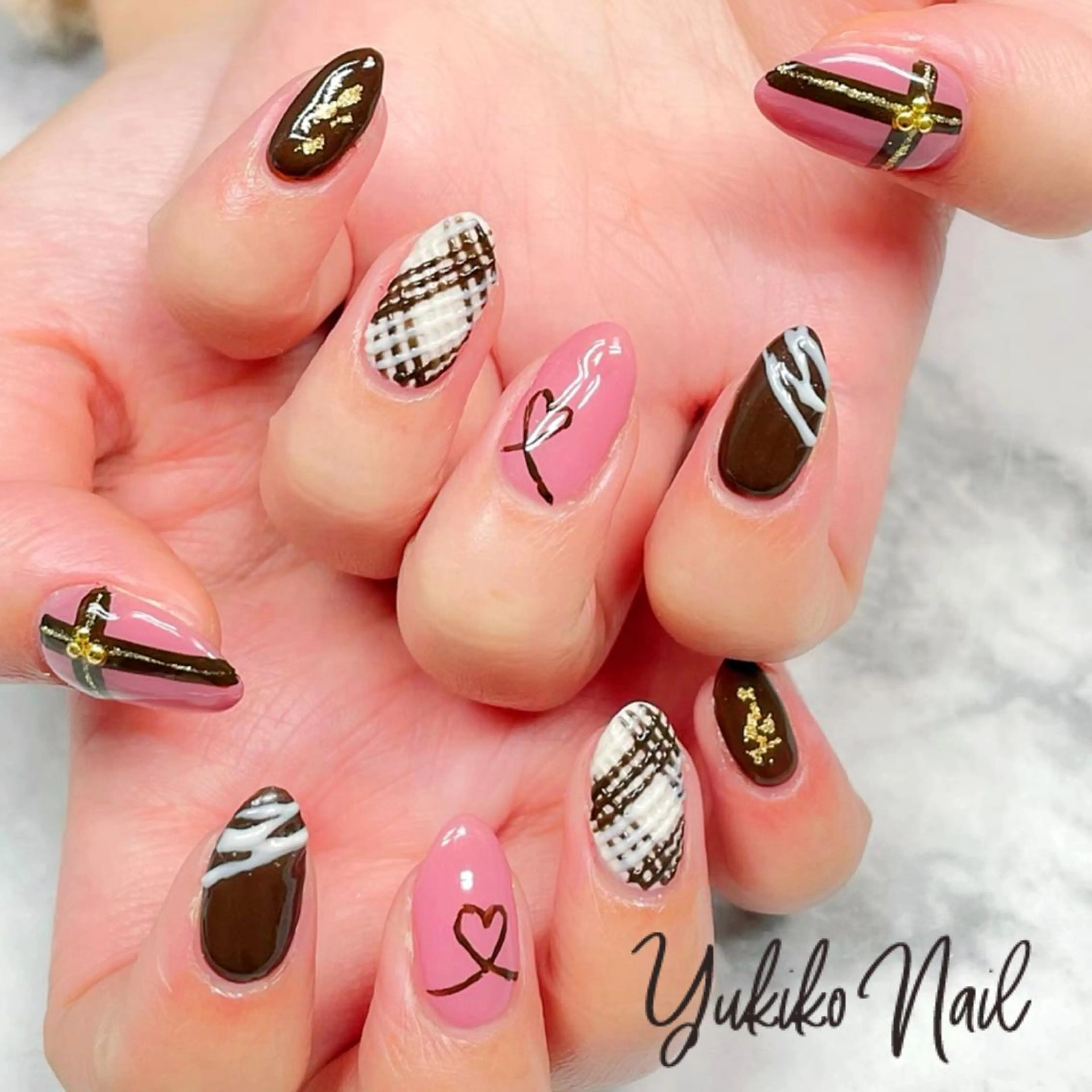 ネイル ハート バレンタイン ユキコ ネイルのネイルデザイン