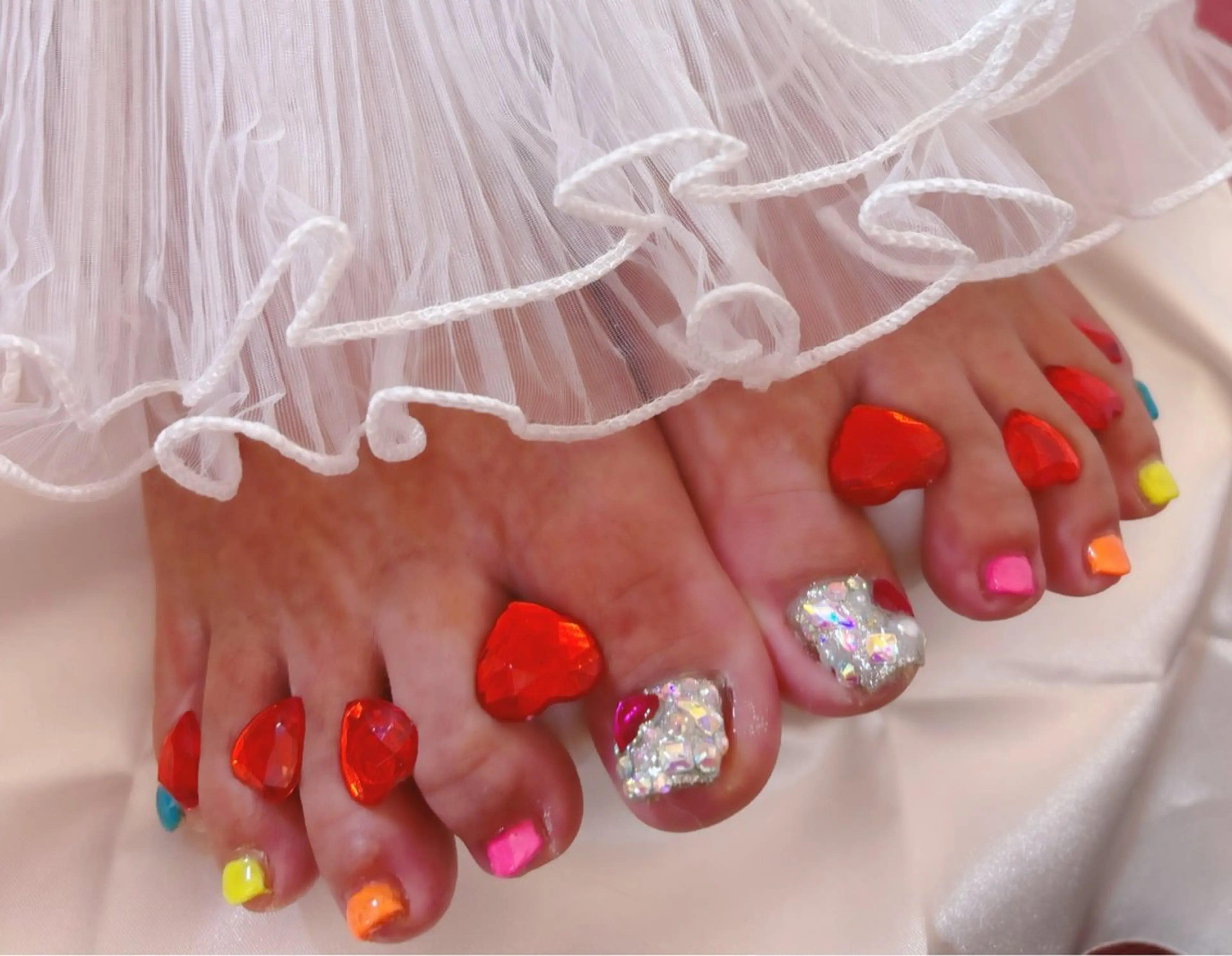 ネイル キラキラネイル フットネイル Nail Salon macherieのネイルデザイン