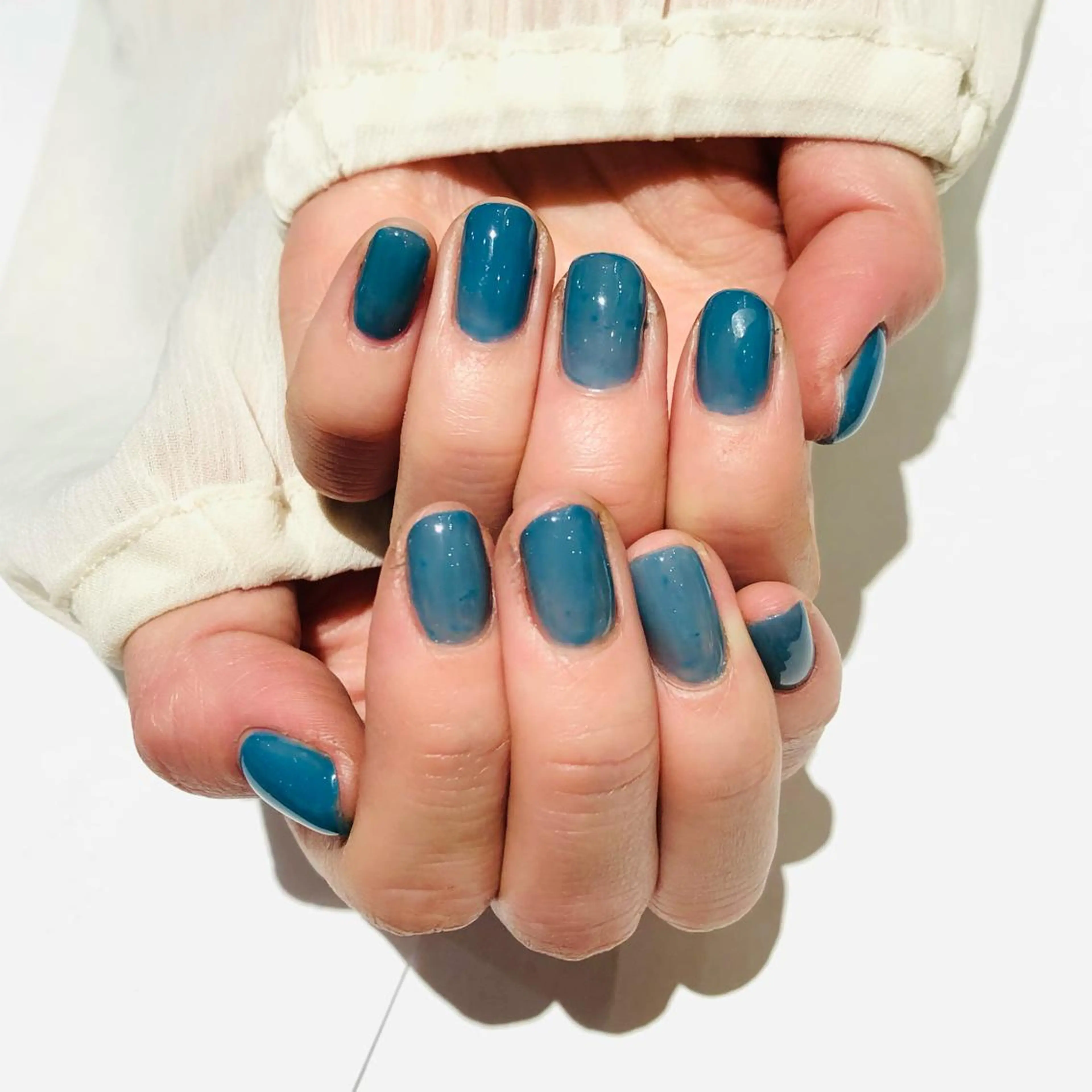 ネイル ブルー ニュアンスネイル 大阪福島韓国束感まつ げ Sayaka🤍のマツエク・マツパデザイン