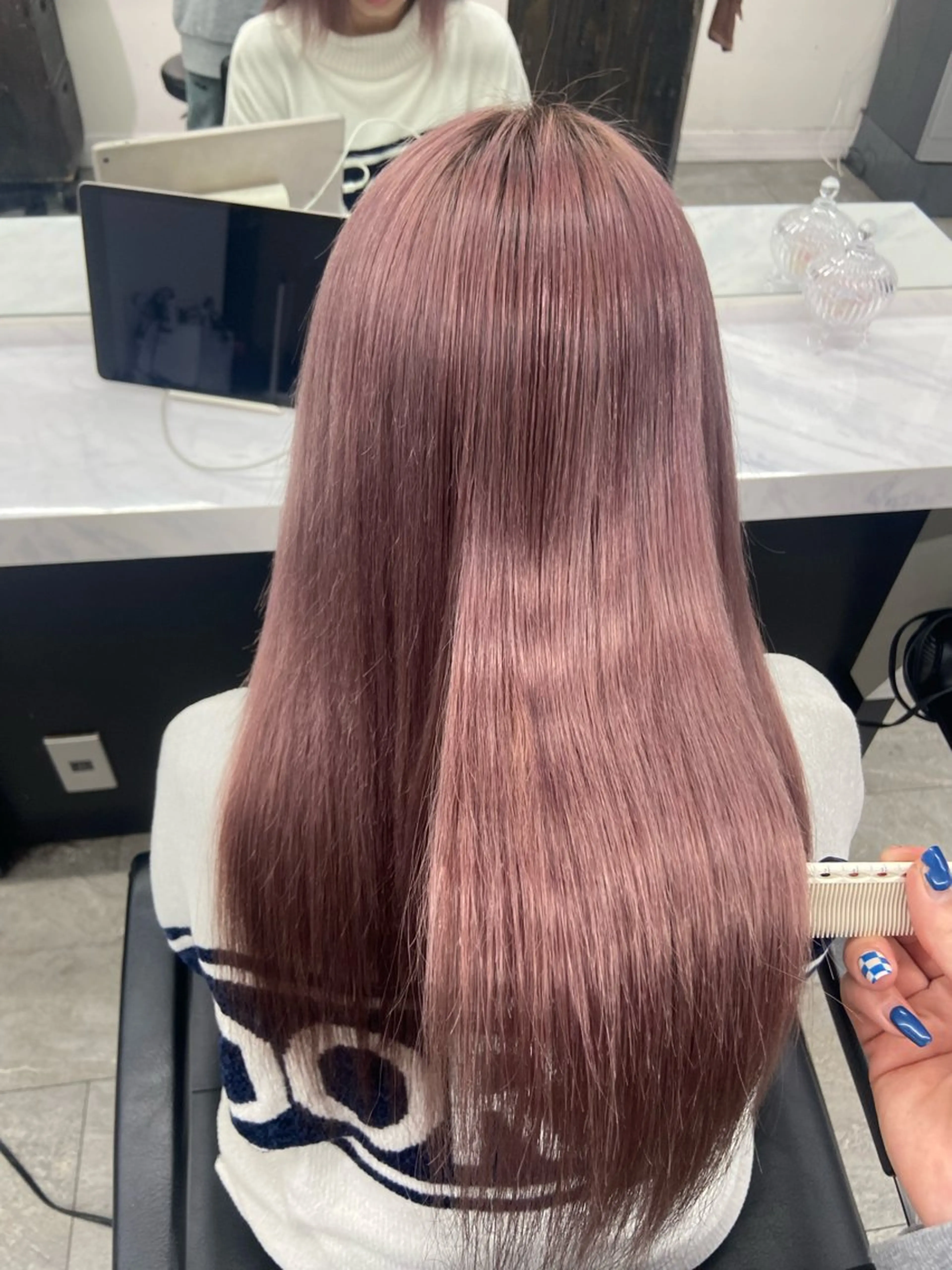 【エクステ復活👀✨】プルエクステ付けたままカラー+エクステ専用oggi otto treatment🫧渋谷/恵比寿の写真