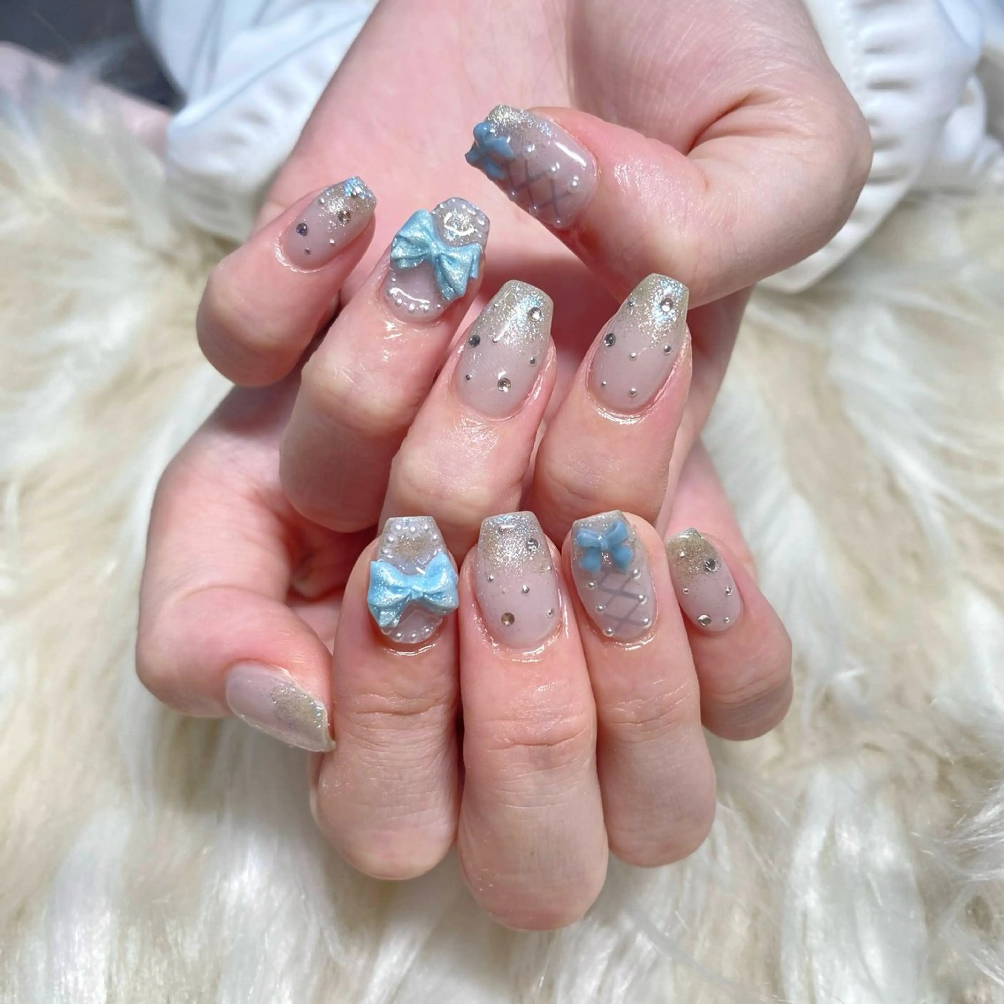 ネイル 長さ出し フットネイル フレンチネイル ジェルネイル グラデーション ハンドネイル Nail&eye Belire 新宿のネイルデザイン