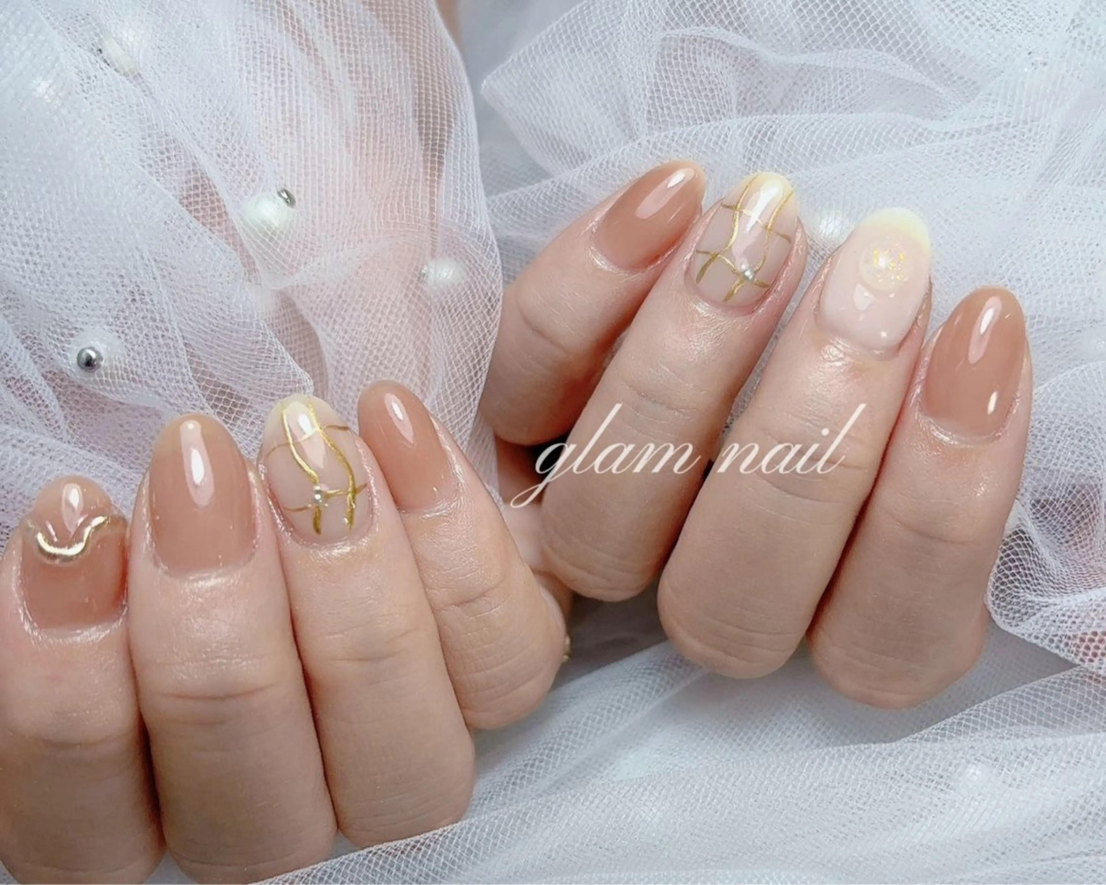 ネイル エツメ💅 長さだし🎀デザインのネイルデザイン