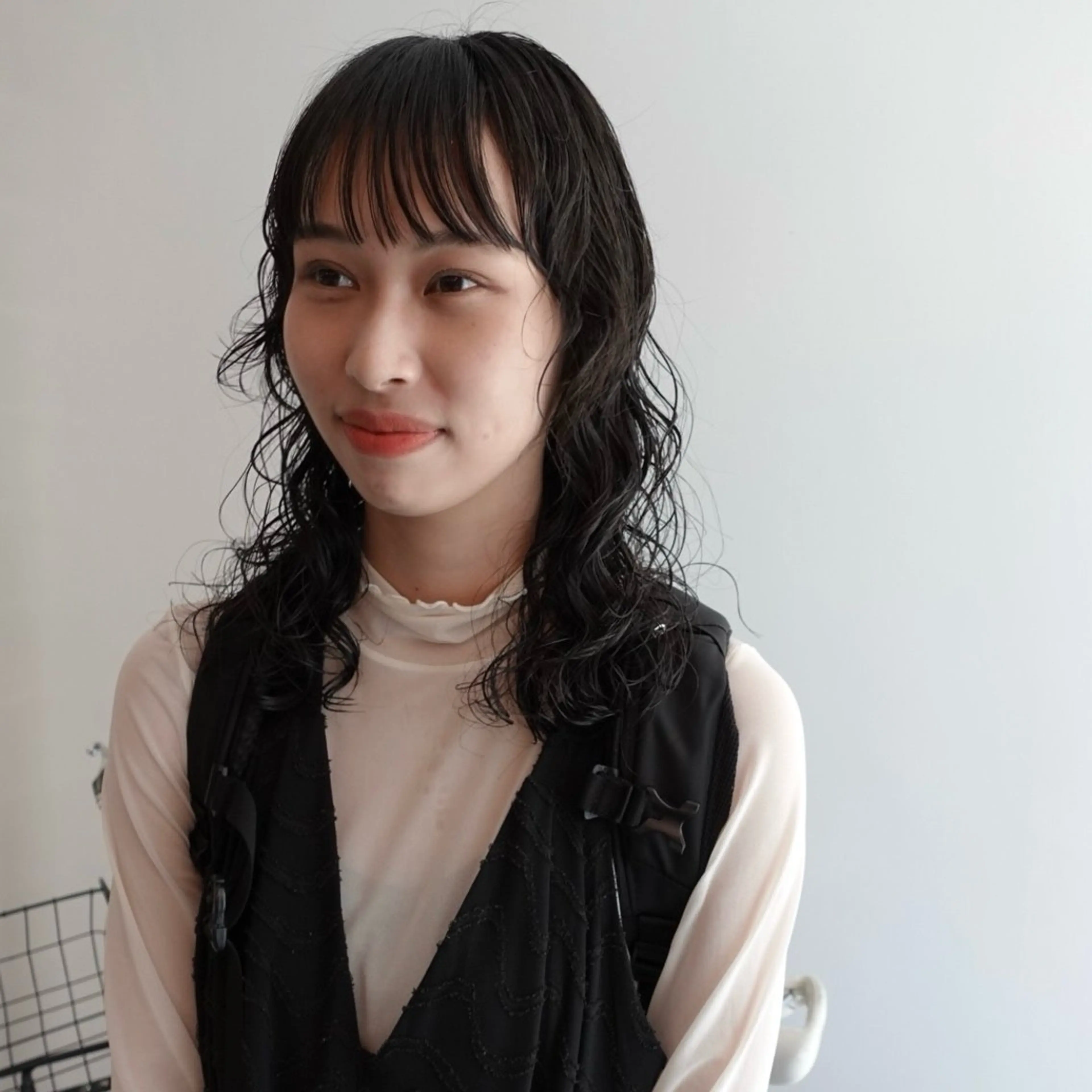 セミロング パーマ ヘアアレンジ セミロングパーマ レイヤーカット カット パーマ 🌐サトウ リョウ🌐のヘアスタイル