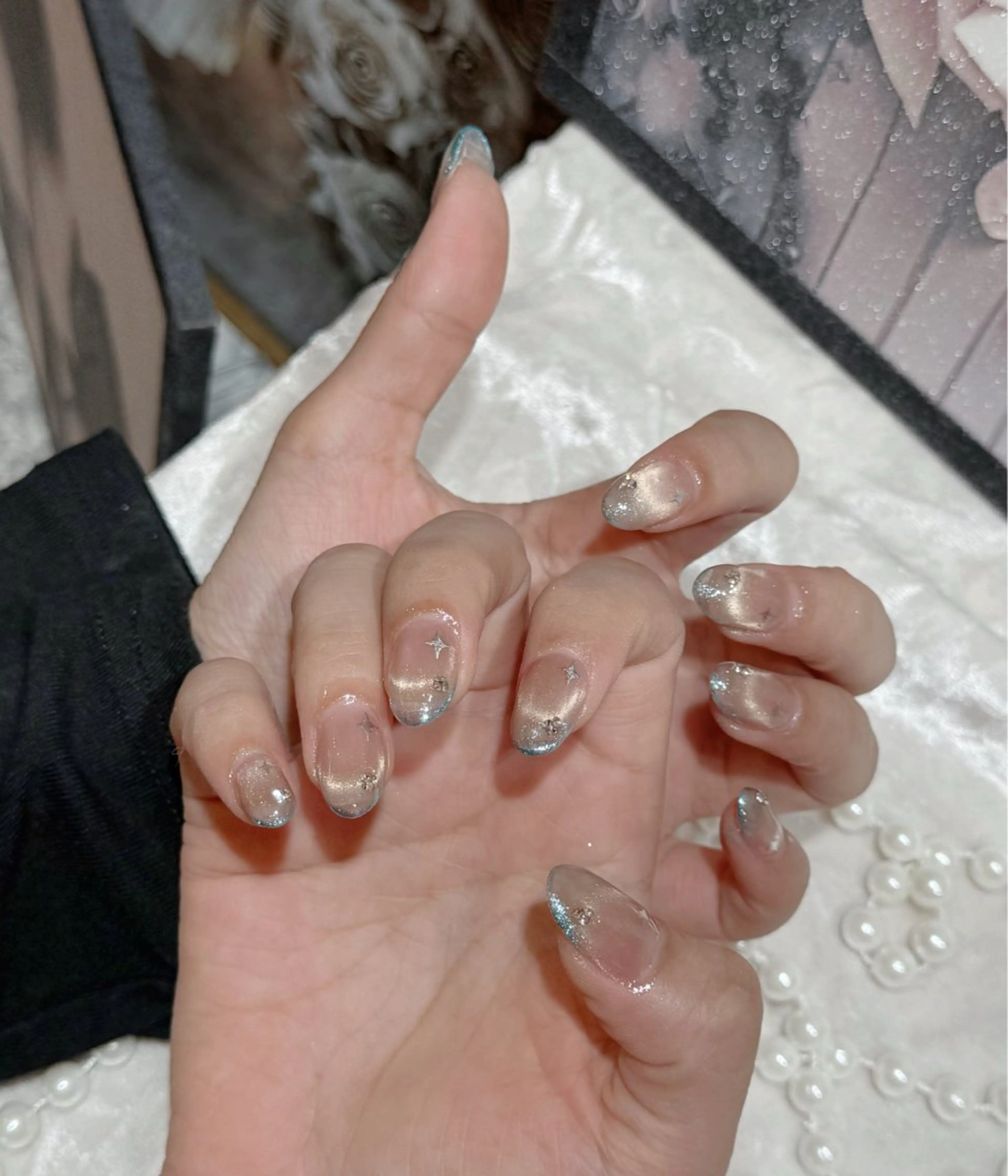 ネイル アートネイル フットネイル ジェルネイル ハート マグネットネイル Babarla Nailのネイルデザイン