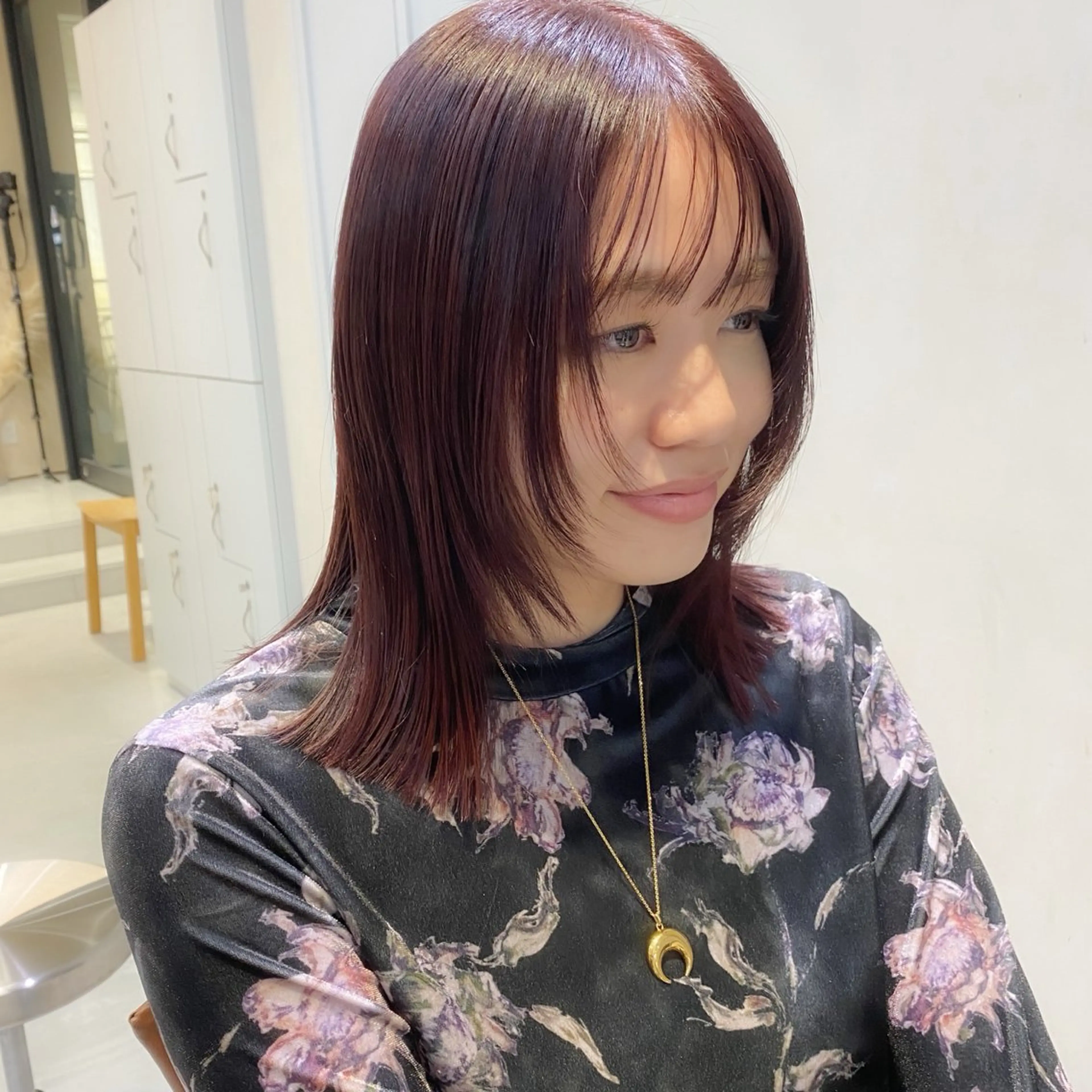 ミディアム カラー ボブ/ミニボブ 透明感カラーkadoのヘアスタイル