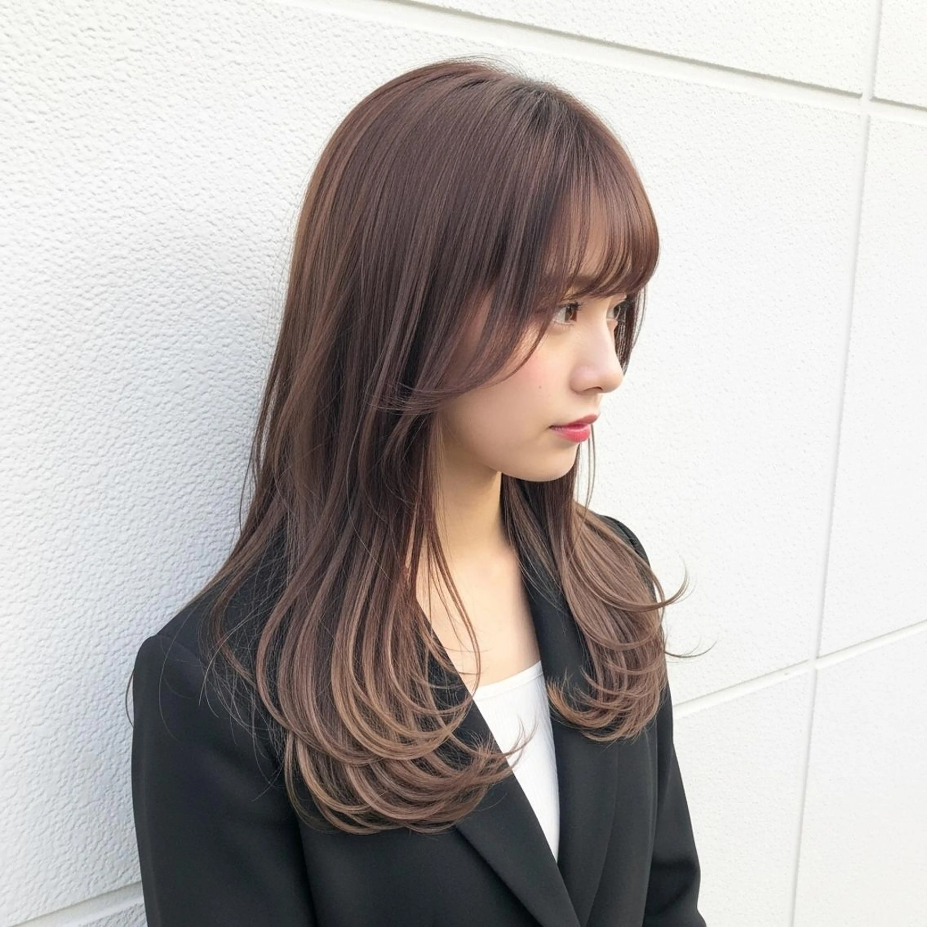 セミロング カラー mizu kiのヘアスタイル