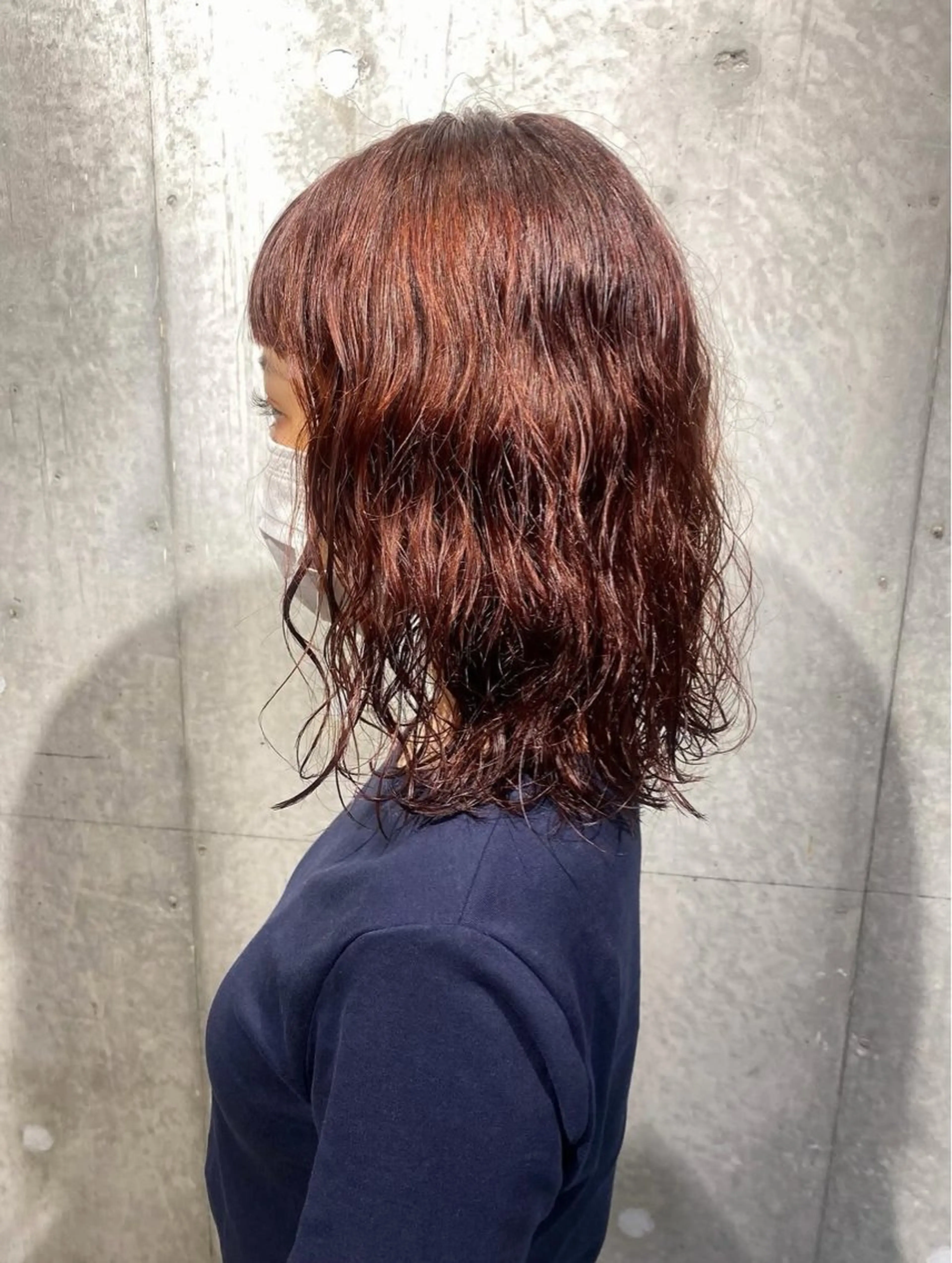 ミディアム カラー パーマ ヘアアレンジ mina 🐈‍⬛ ラフな似合わせヘアのヘアスタイル