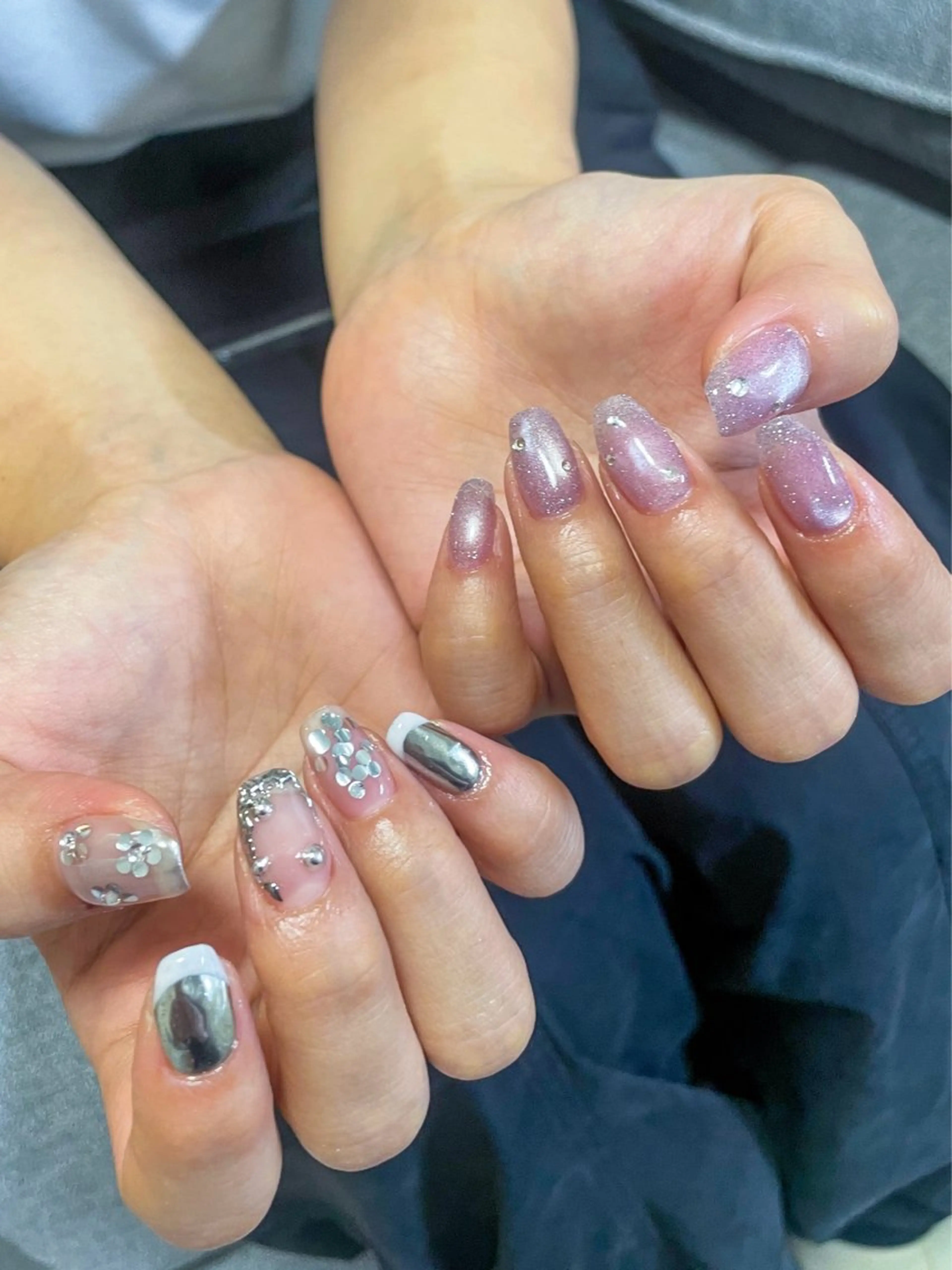 ネイル シルバー anny ／あにのネイルデザイン