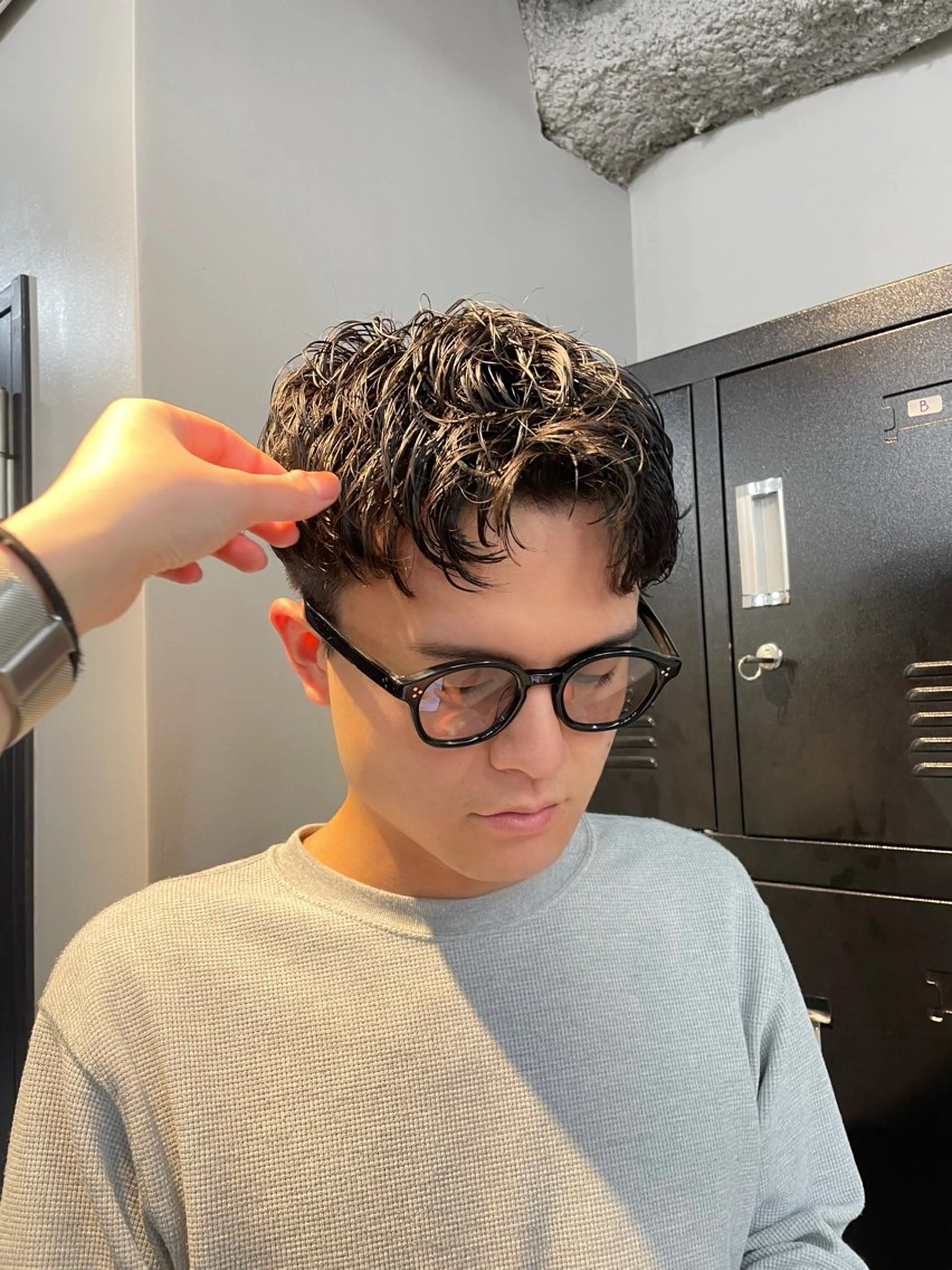 ショート パーマ メンズ カット パーマ トリートメント 新宿/透明感カラー/ 髪質改善/桜良のヘアスタイル