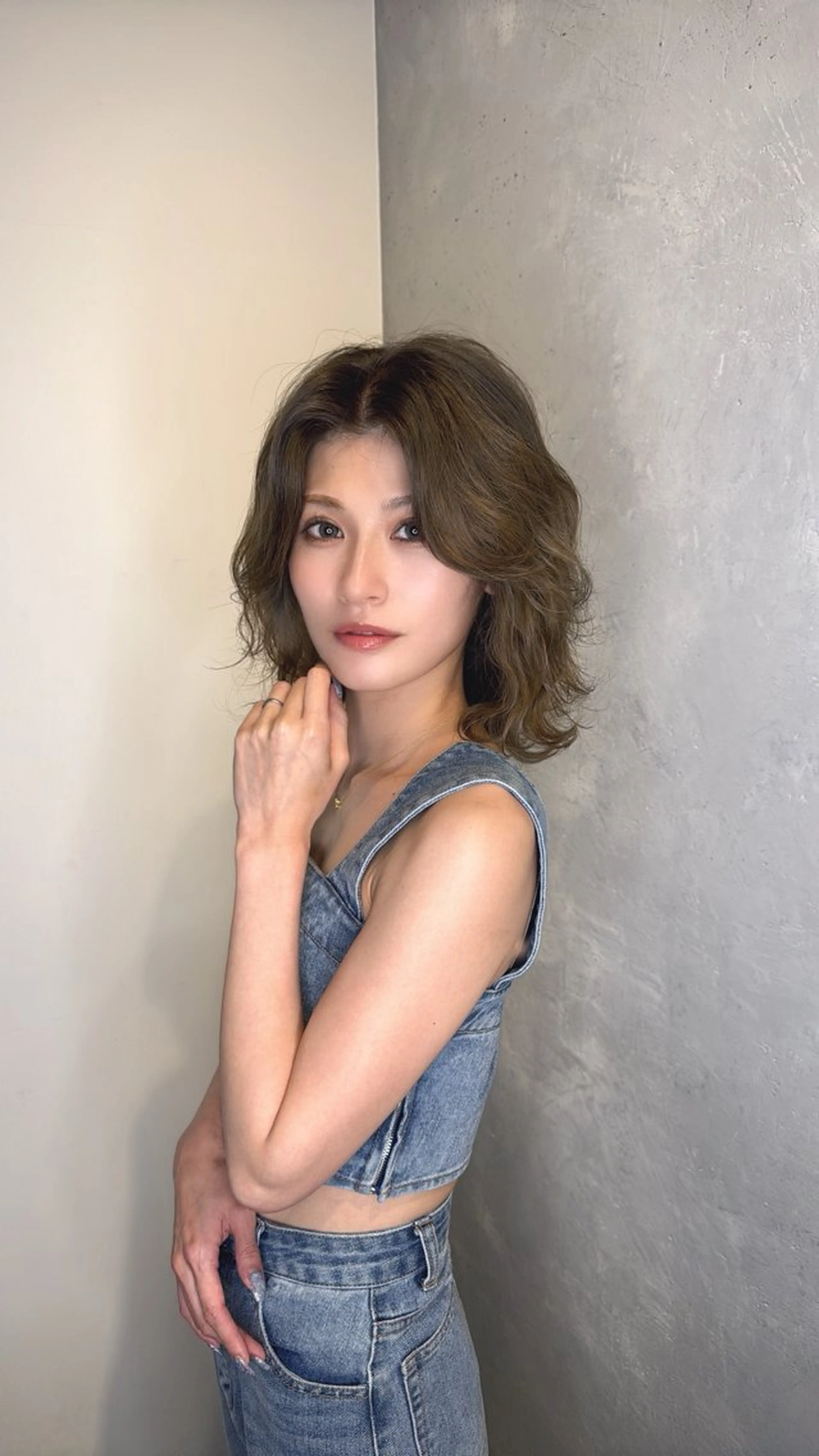 カラー ベージュカラー ブリーチ ダブルカラー ブリーチなしカラー カット ヘアカラー トリートメント レイヤーカット✂︎池 袋個室サロンkumaのヘアスタイル