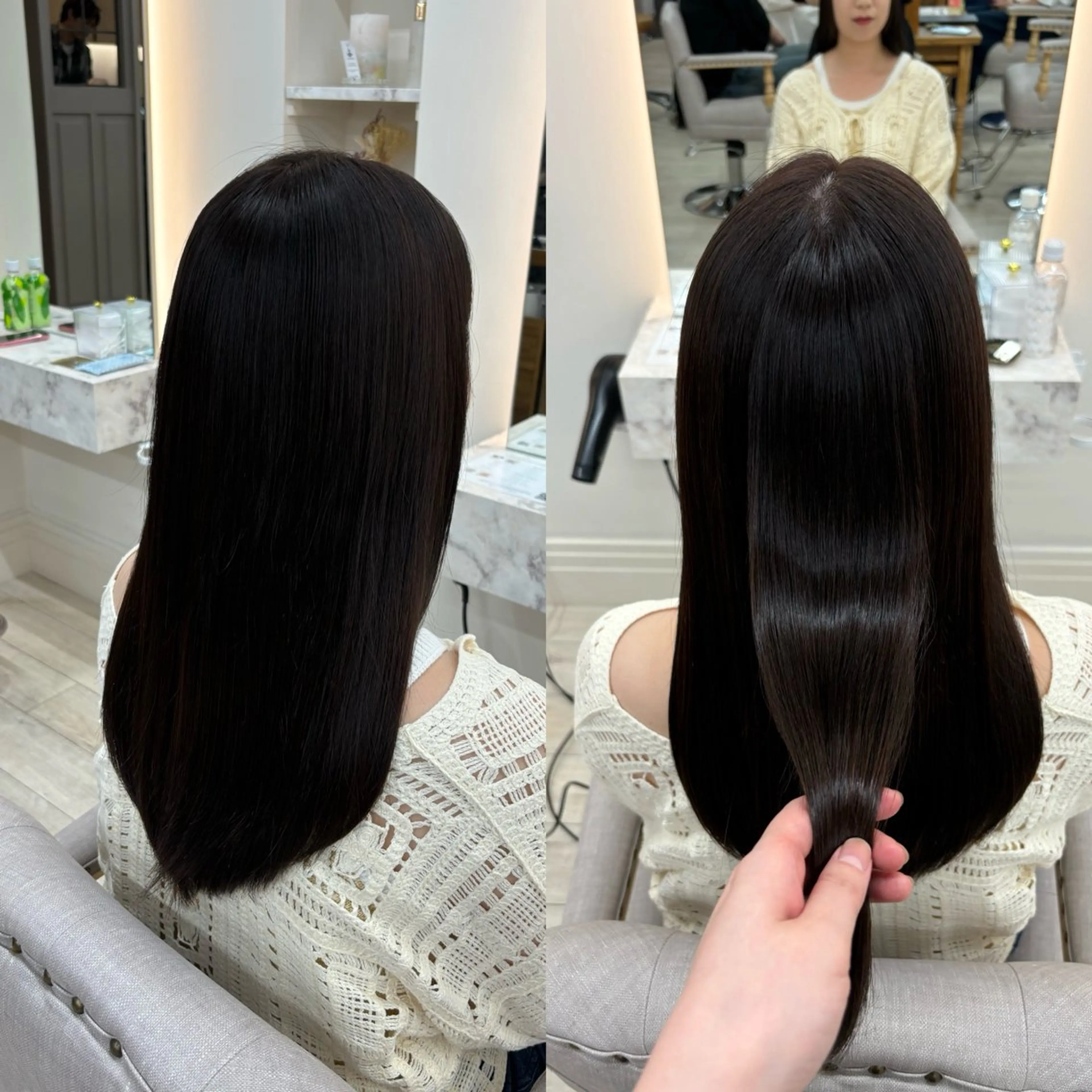 セミロング 大人ガーリー🕊 Lewinはるのヘアスタイル