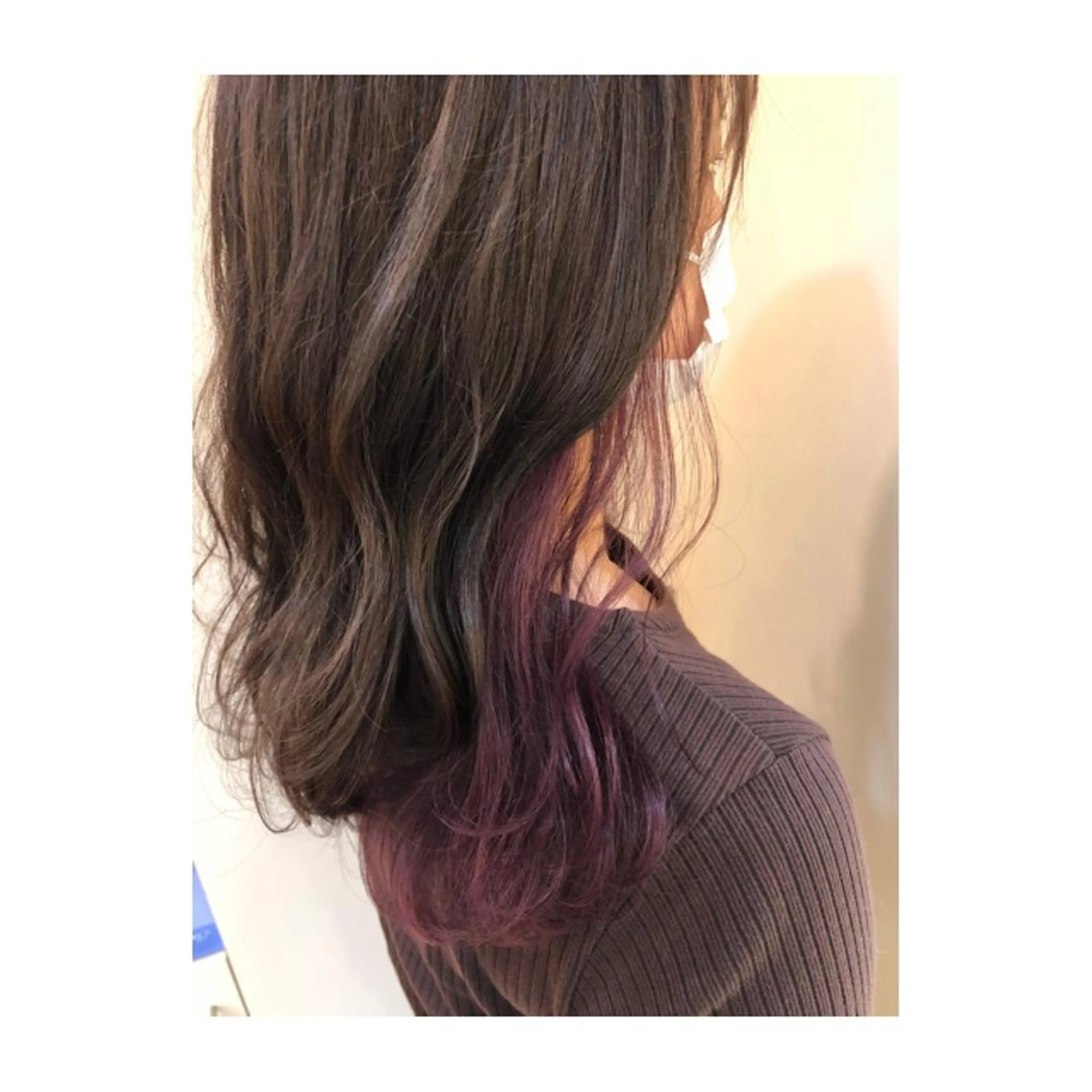 セミロング カラー ブラウンカラー ココアブラウン ラベンダーカラー ヘアカラー 🦋NAKAMURA 🦋のヘアスタイル