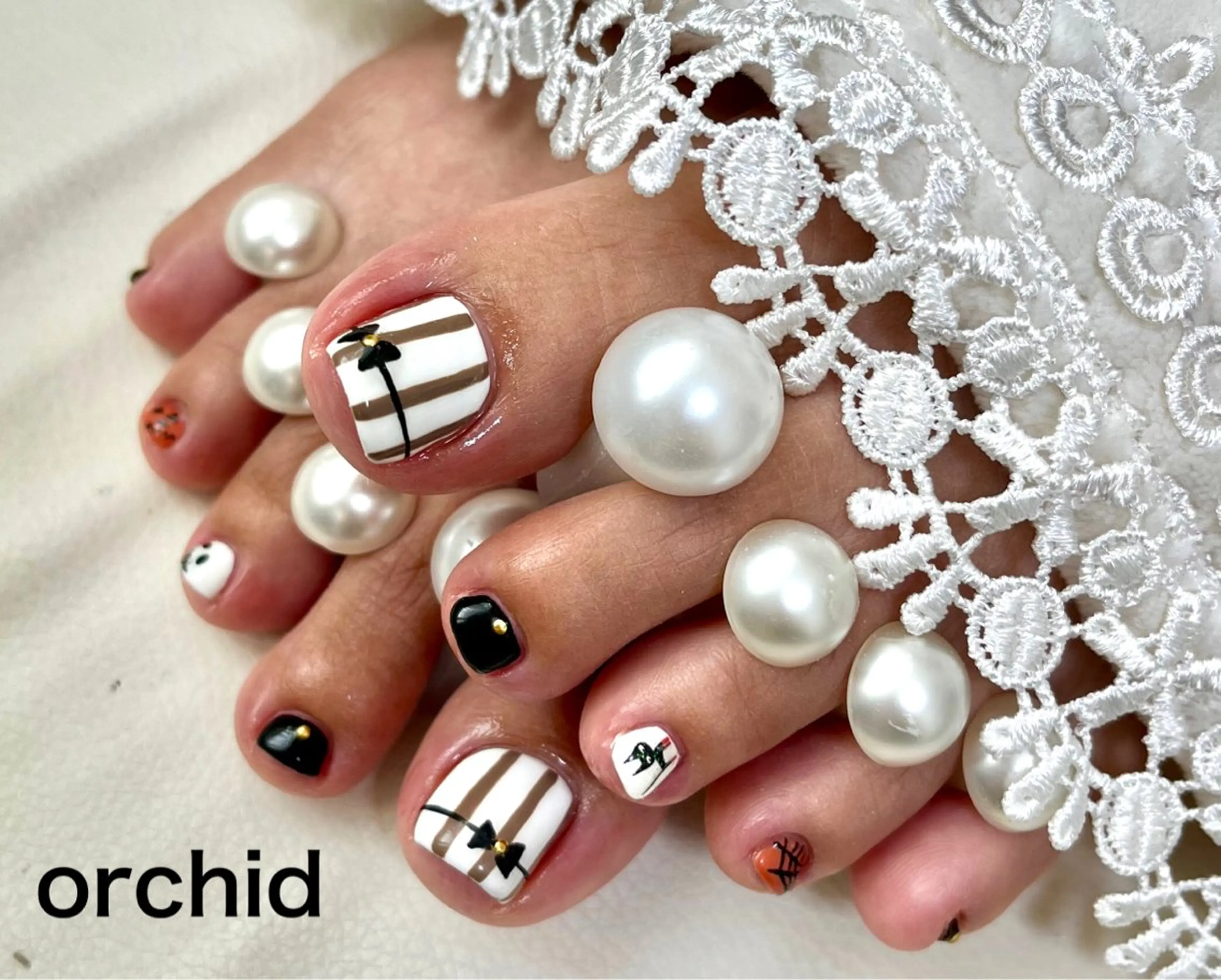 ネイル フットネイル orchid ♡オーキッドのネイルデザイン