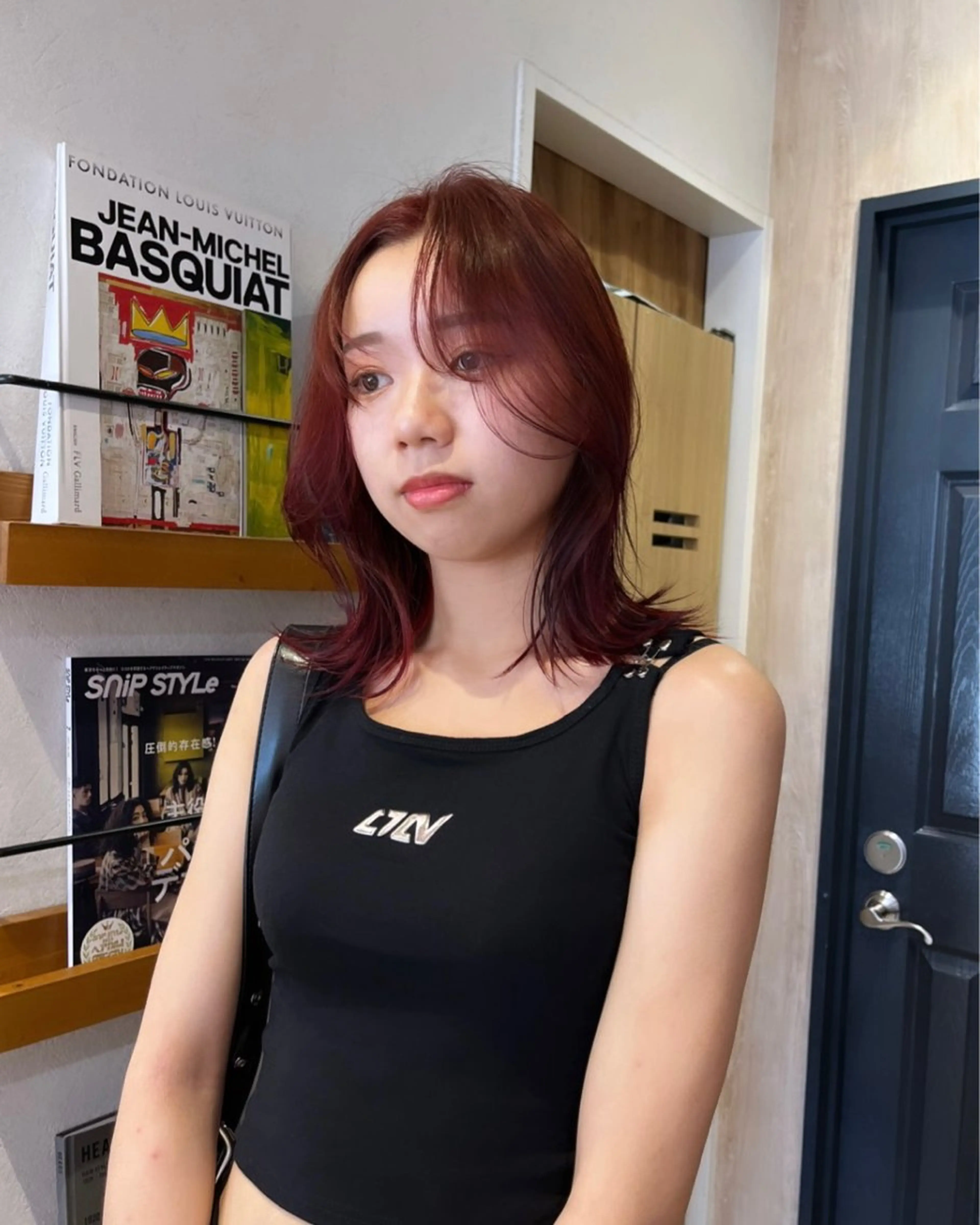 ショート カラー ブリーチ ケアブリーチ デザインカラー ハイトーンカラー レッドカラー ヘアカラー 産休中です 艶カラー♡オカのヘアスタイル