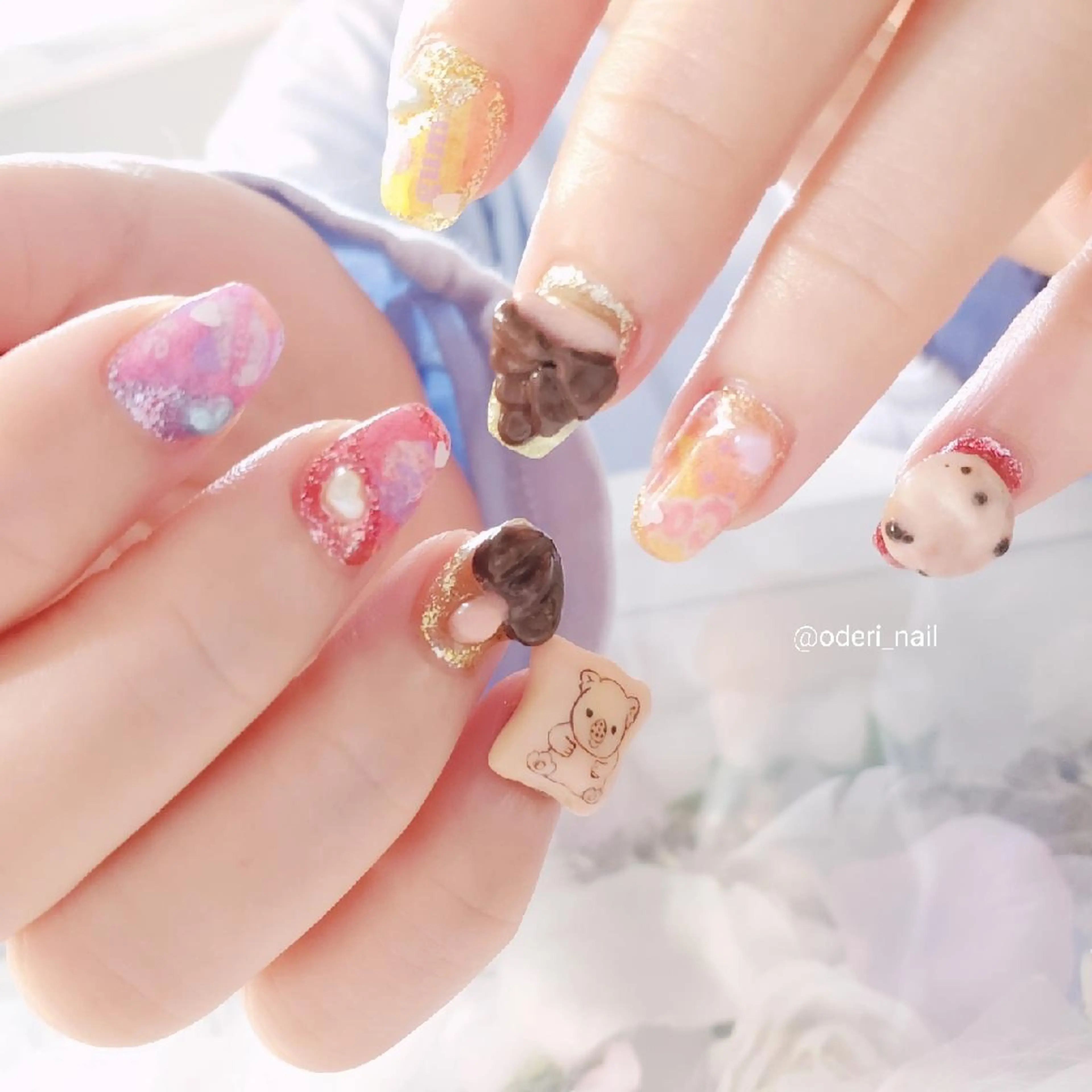 ネイル アートネイル ジェルネイル おで@ oderi_nailのネイルデザイン