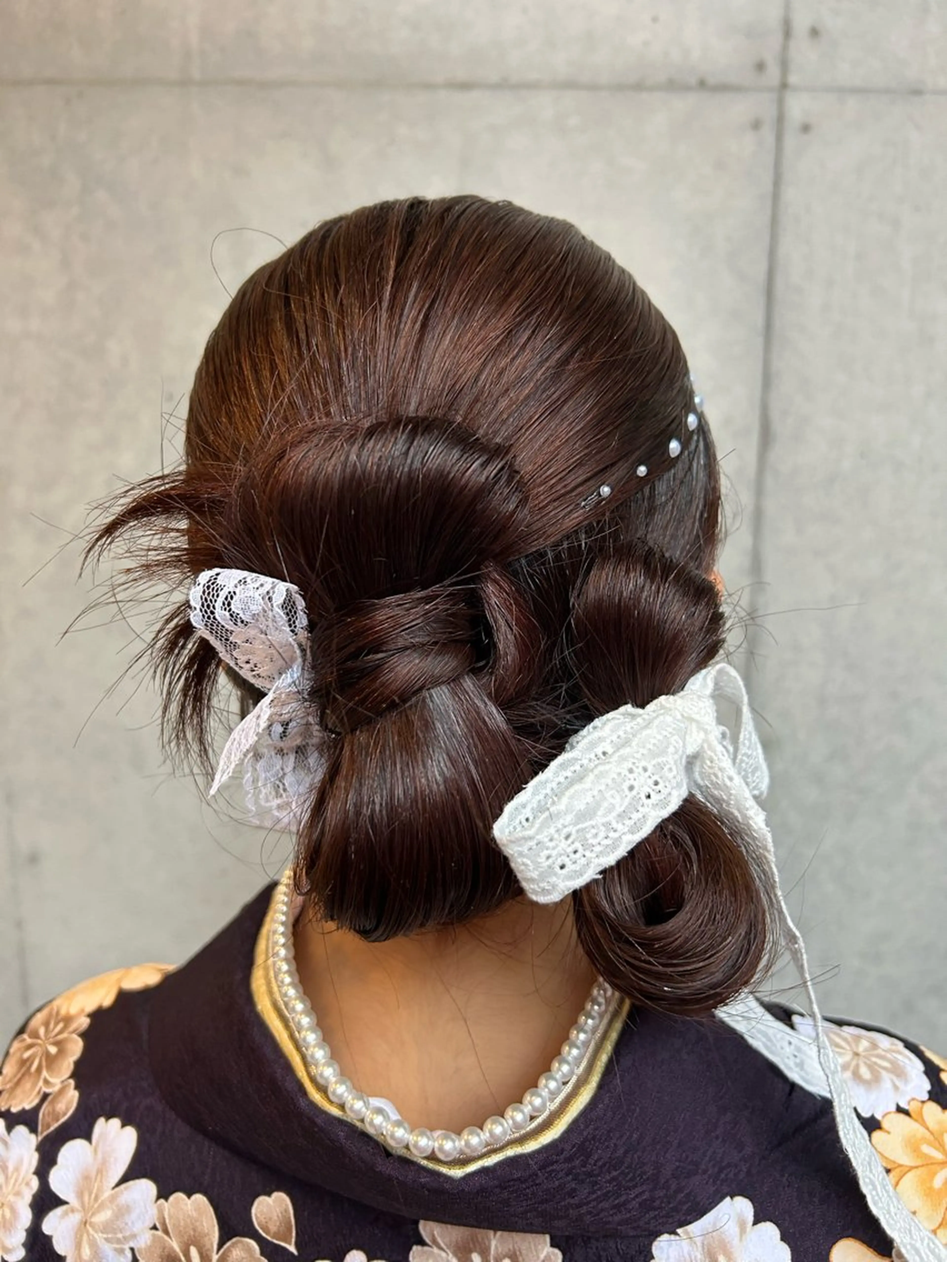 セミロング ヘアアレンジ 着付け i MA ヘアスタジオ所属・勝野 麻美のヘアスタイル