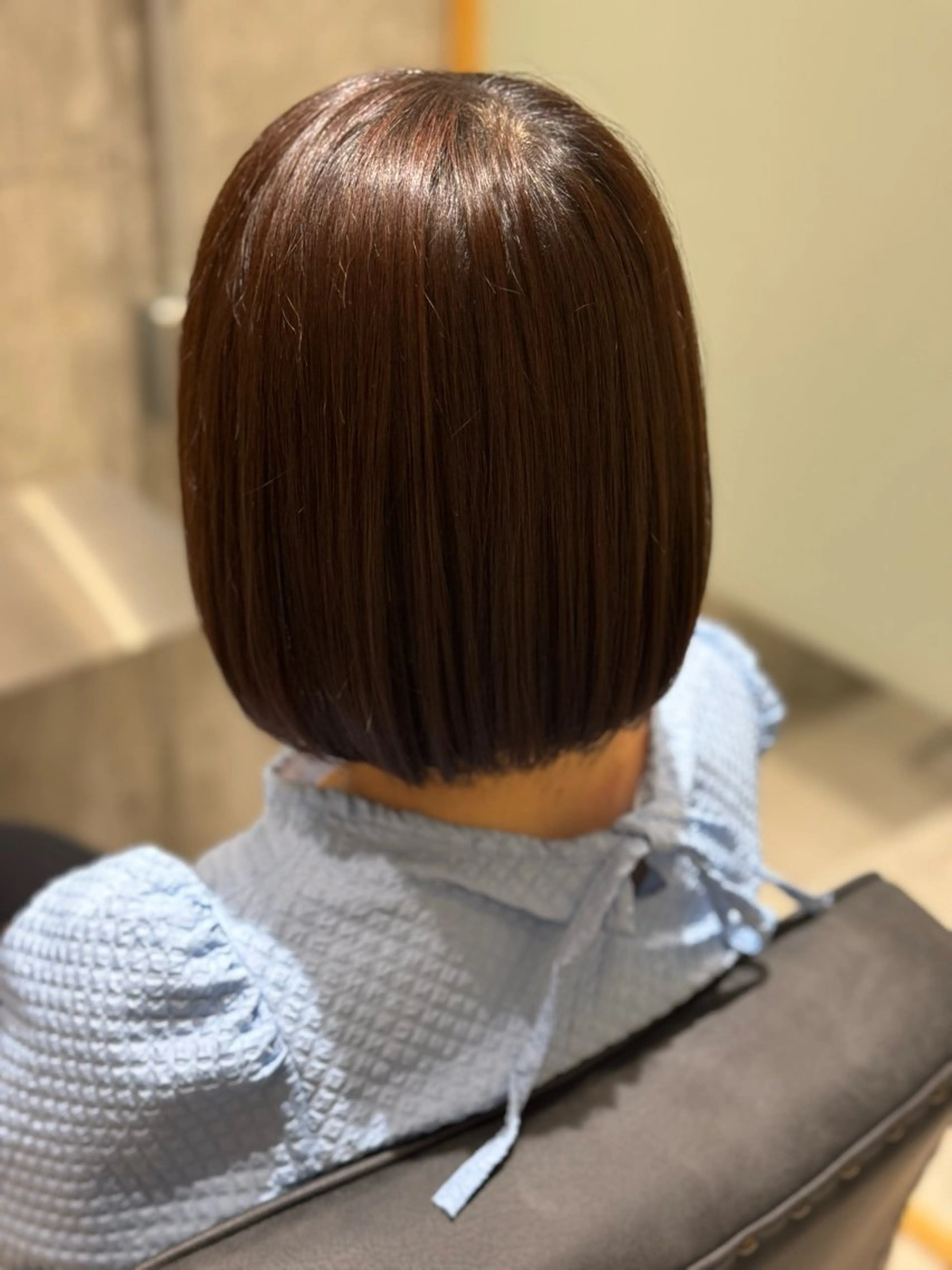 ミディアム ボブ カット 黒島優香🦋 /縮毛矯正/髪質改善のヘアスタイル