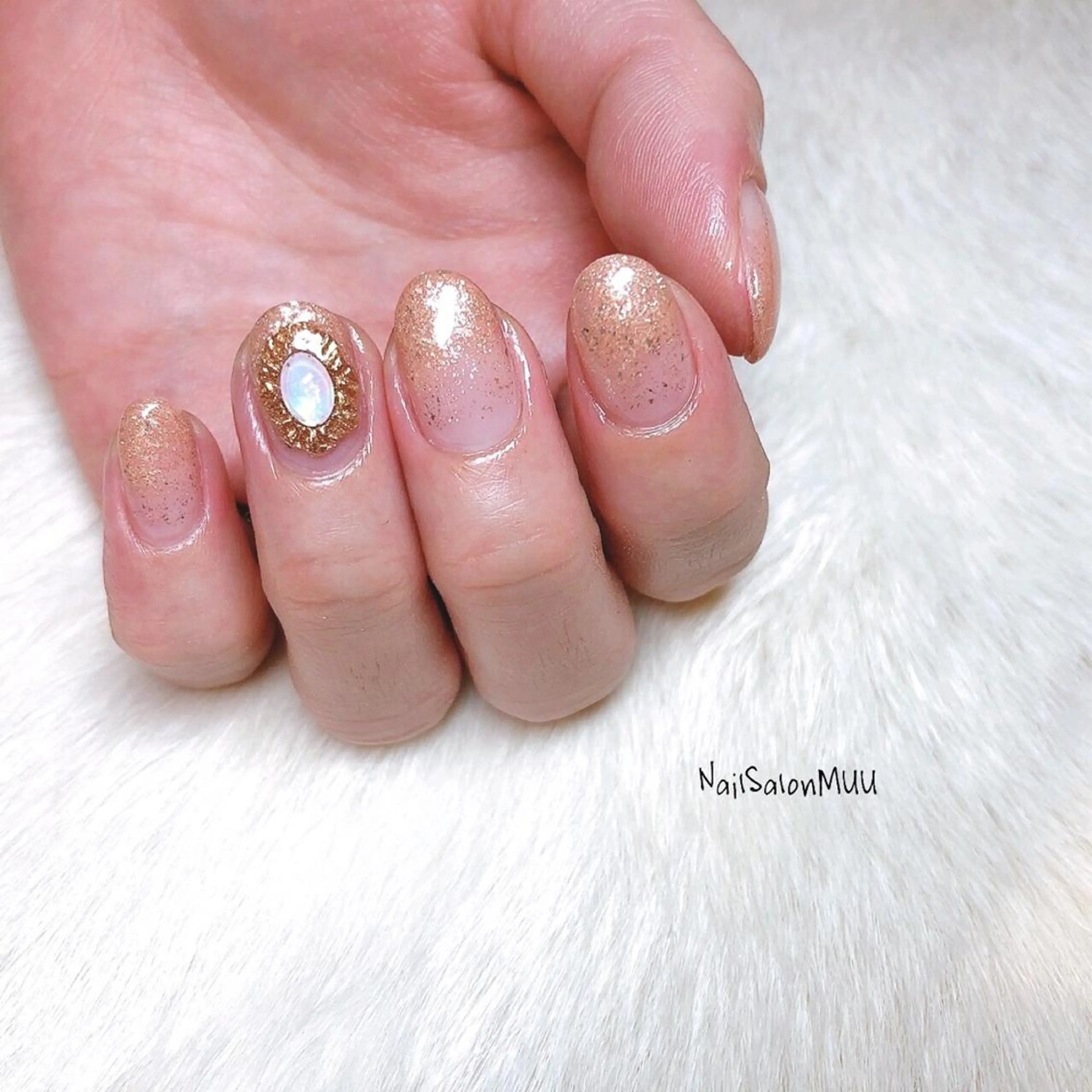 ネイル アートネイル ジェルネイル グラデーション ラメ(グリッター) ラメグラデーション ハンドネイル 松村 みおのネイルデザイン