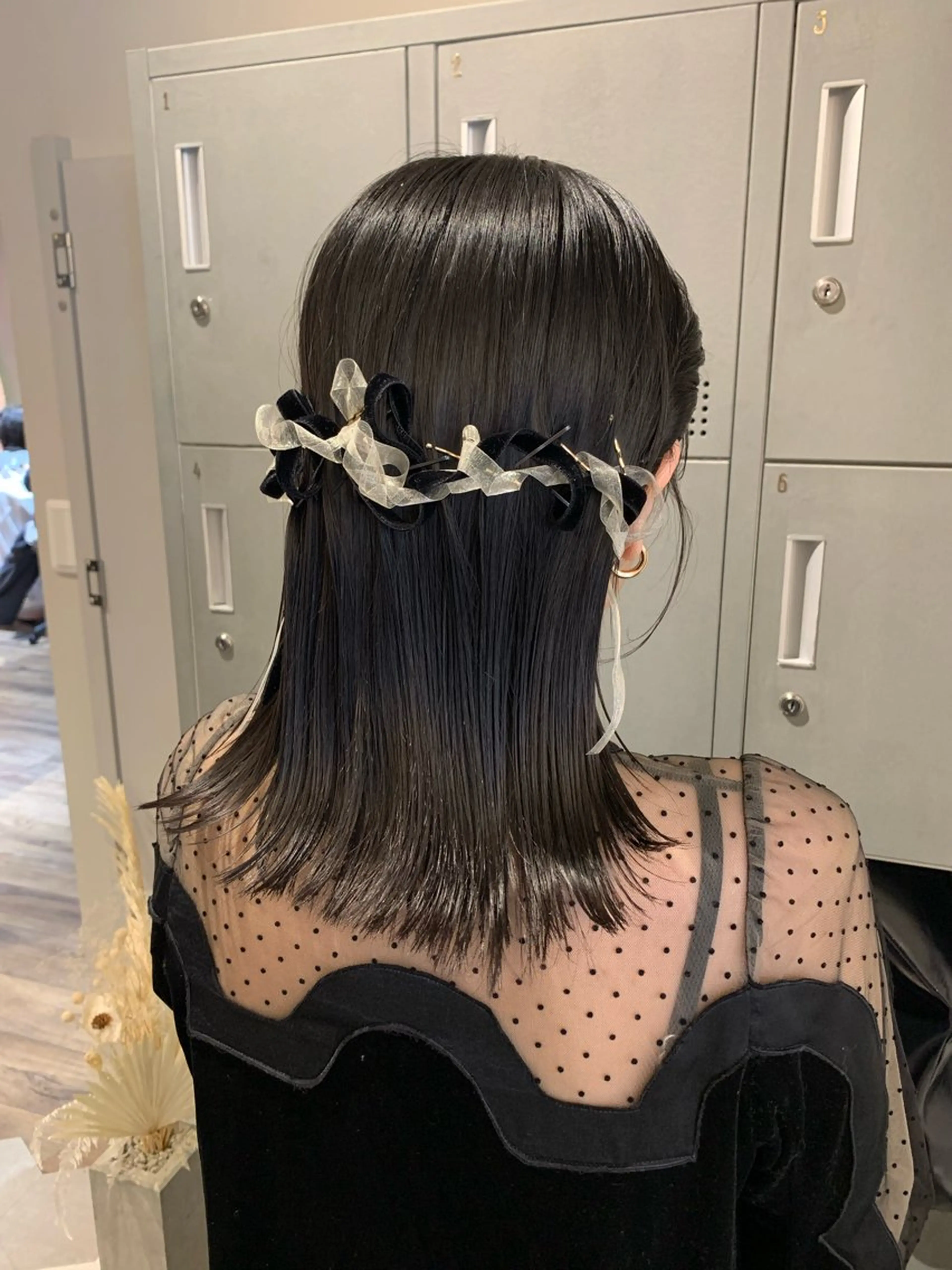 ミディアム ヘアアレンジ ヘアセット ブリーチ/アレンジ 天満/chihiroのヘアスタイル