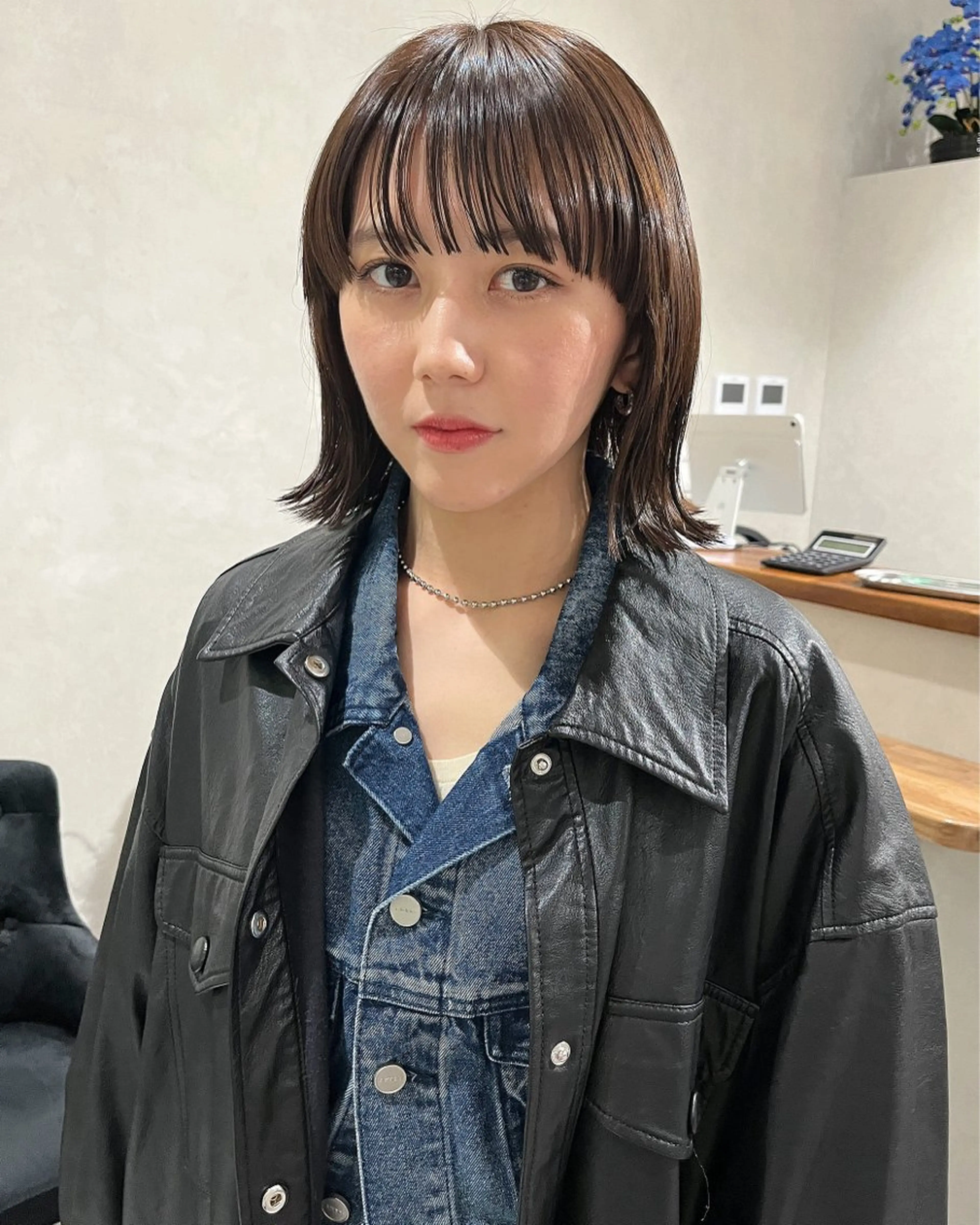 ミディアム カット ヘアカラー トリートメント Yurina 💖透明感カラー💖のヘアスタイル