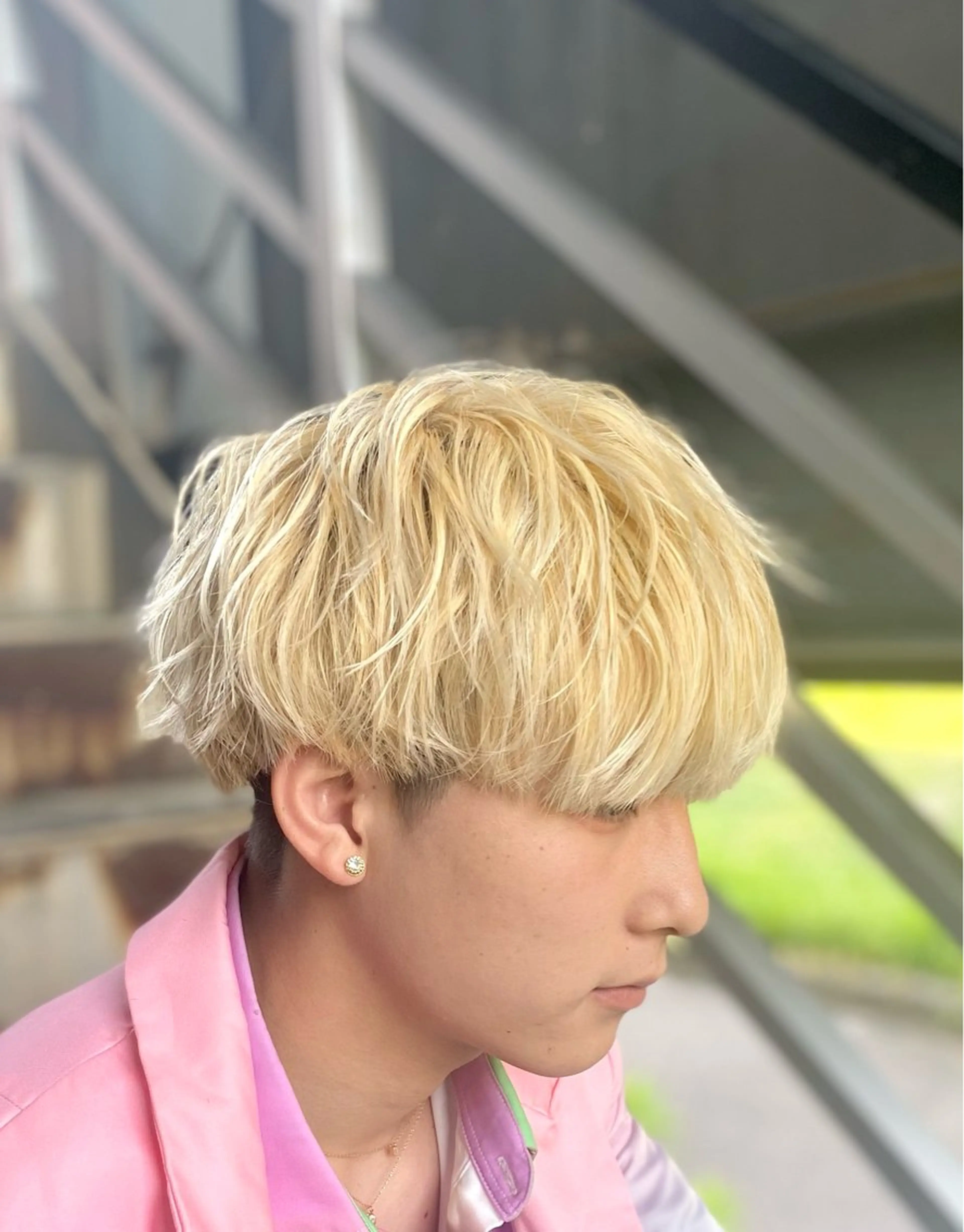 ショート カラー パーマ メンズ 岩城 滉成のヘアスタイル