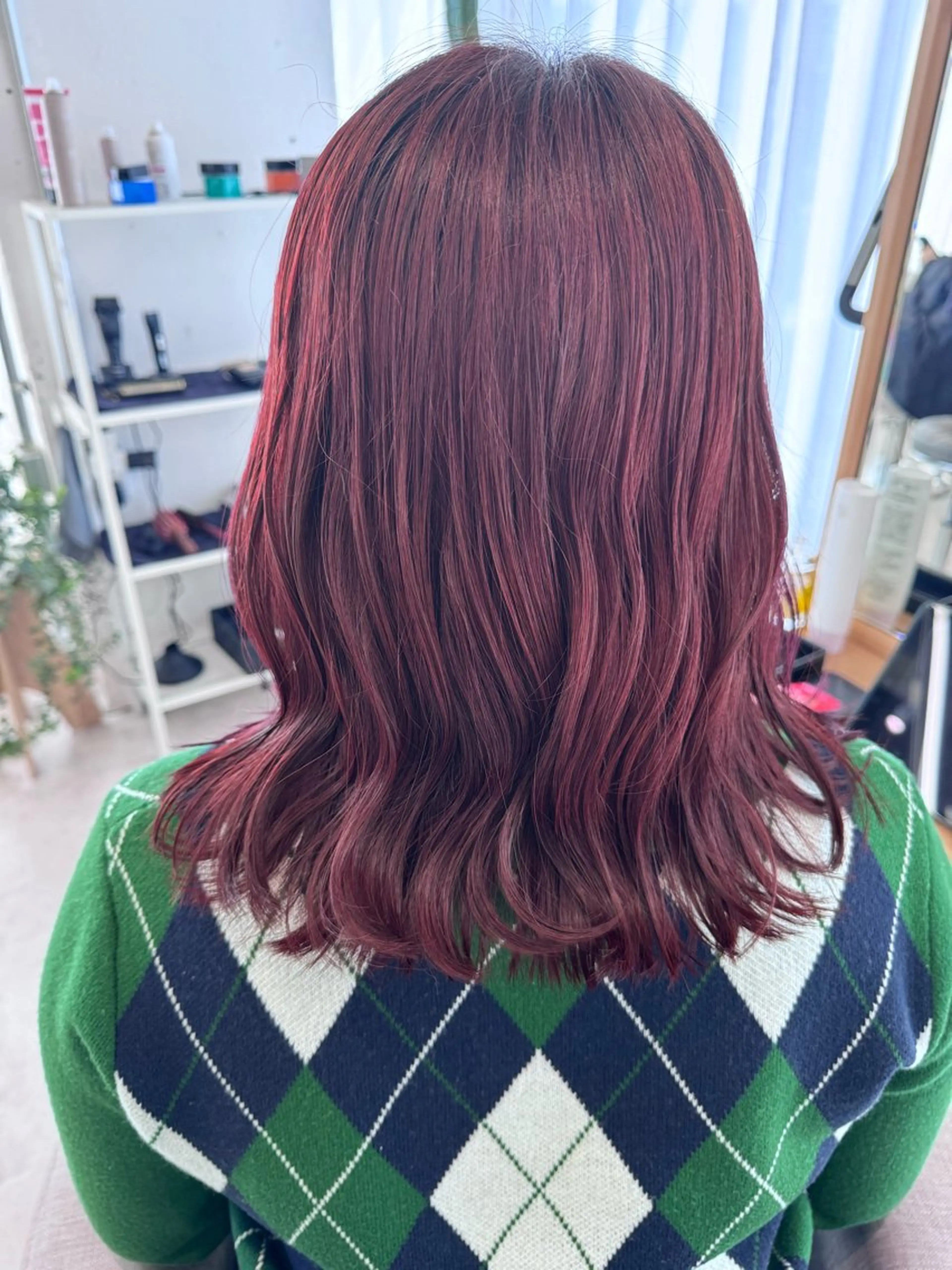 セミロング ヘアカラー 岡島 実里のヘアスタイル