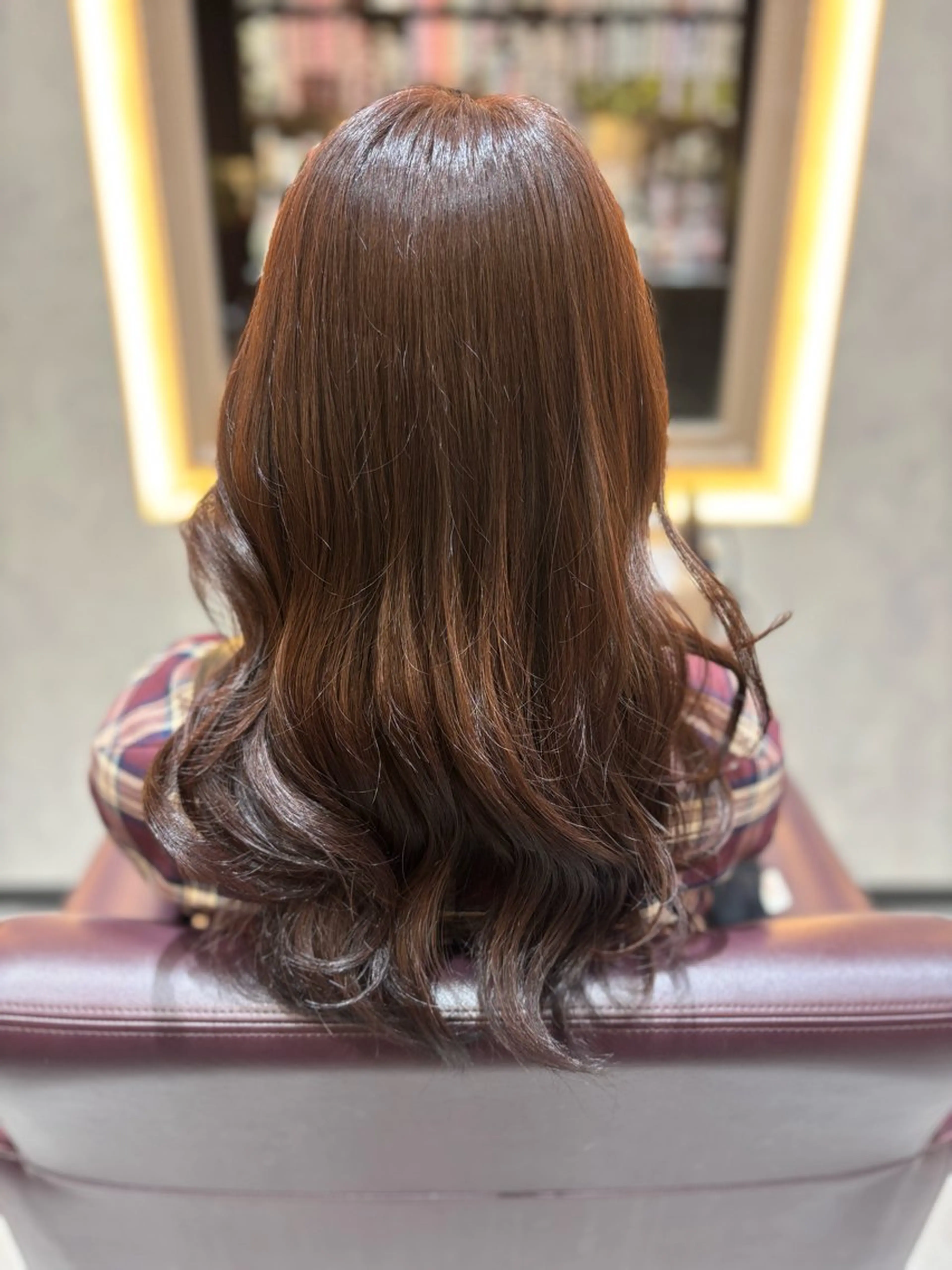 カラー ブラウンカラー ピンクカラー 中山 璃胡のヘアスタイル