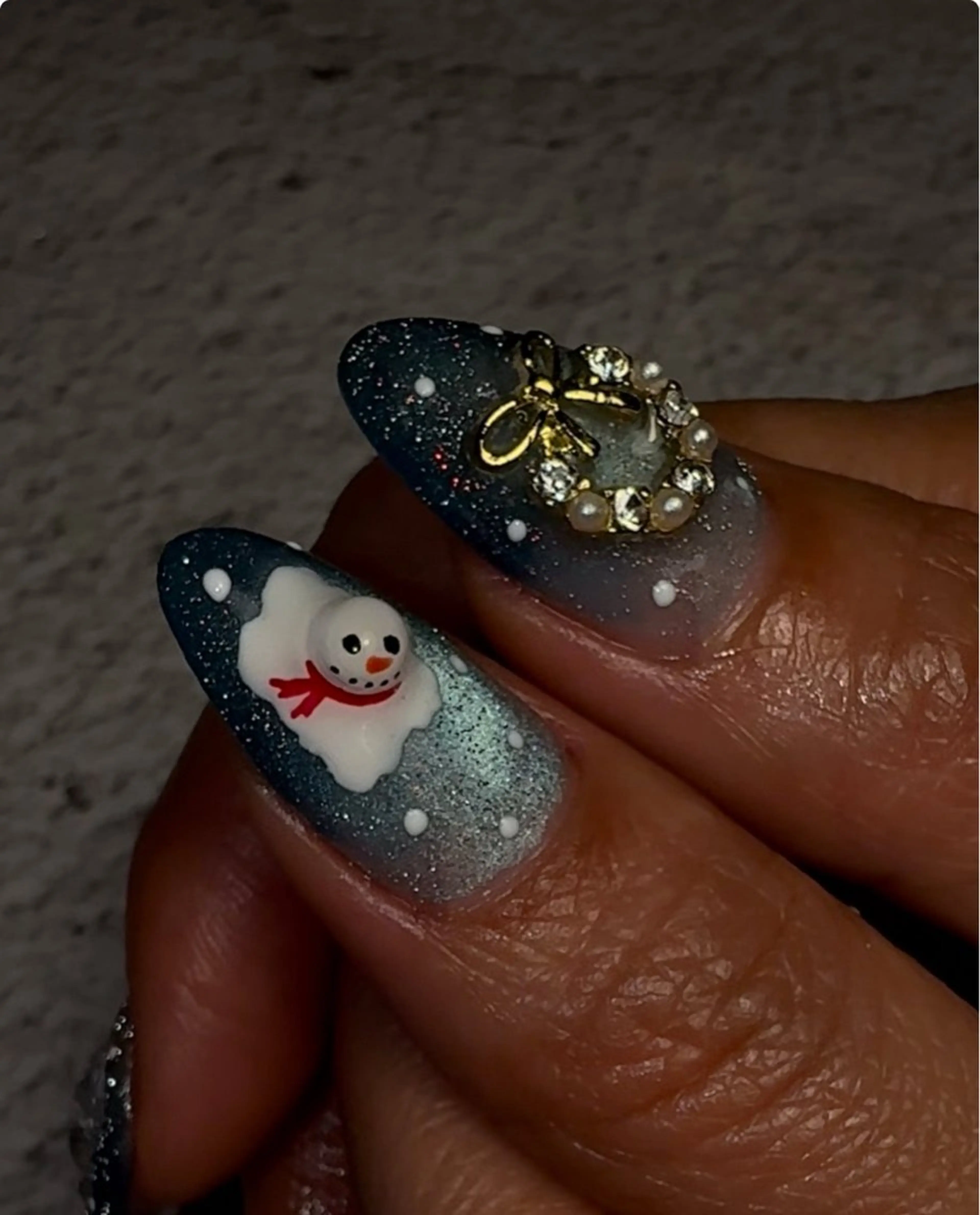 ネイル 冬ネイル クリスマス ハンドネイル Nail room U-！のネイルデザイン