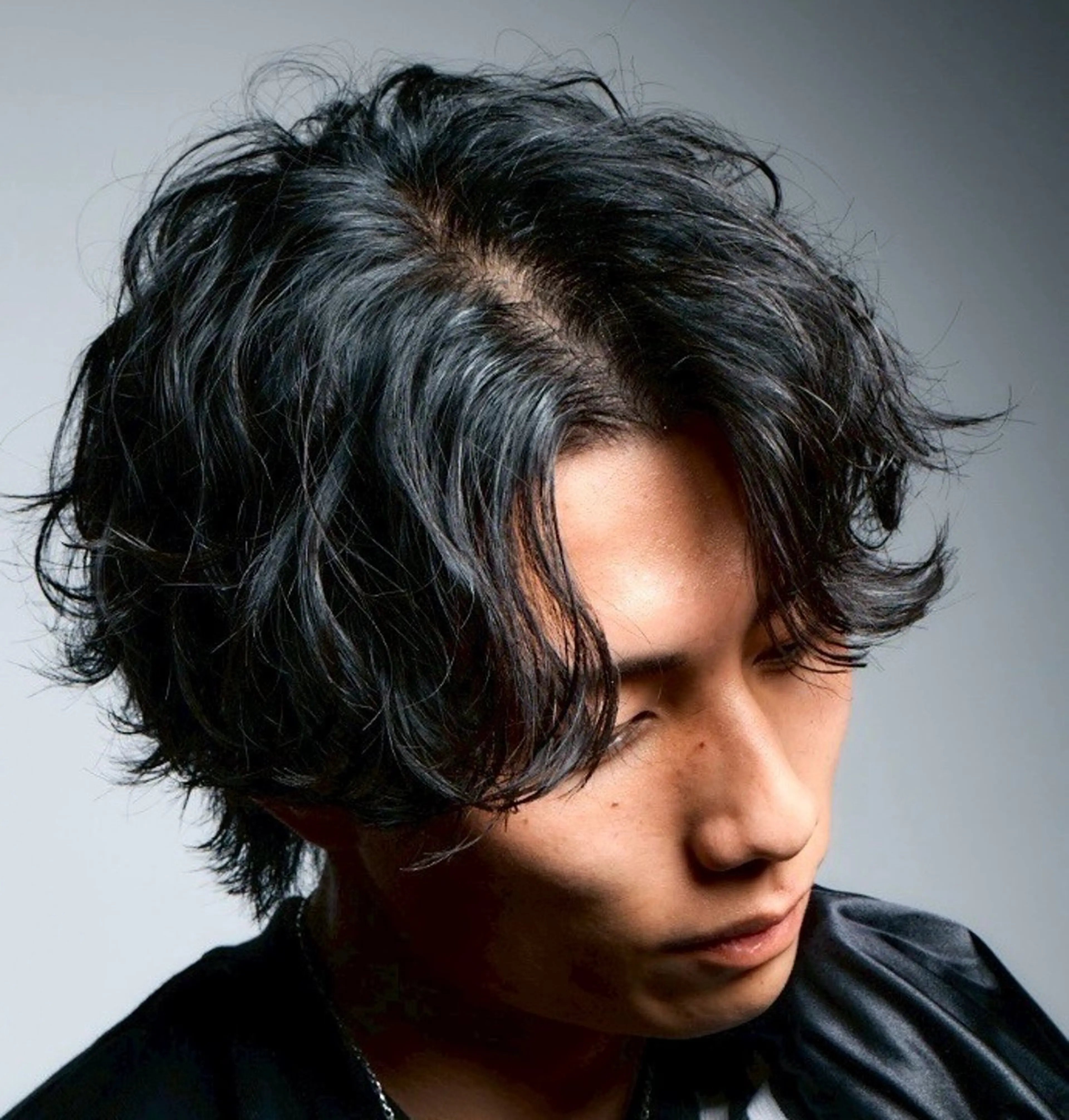 ミディアム パーマ メンズ かずき 💈毛流れ💈のヘアスタイル