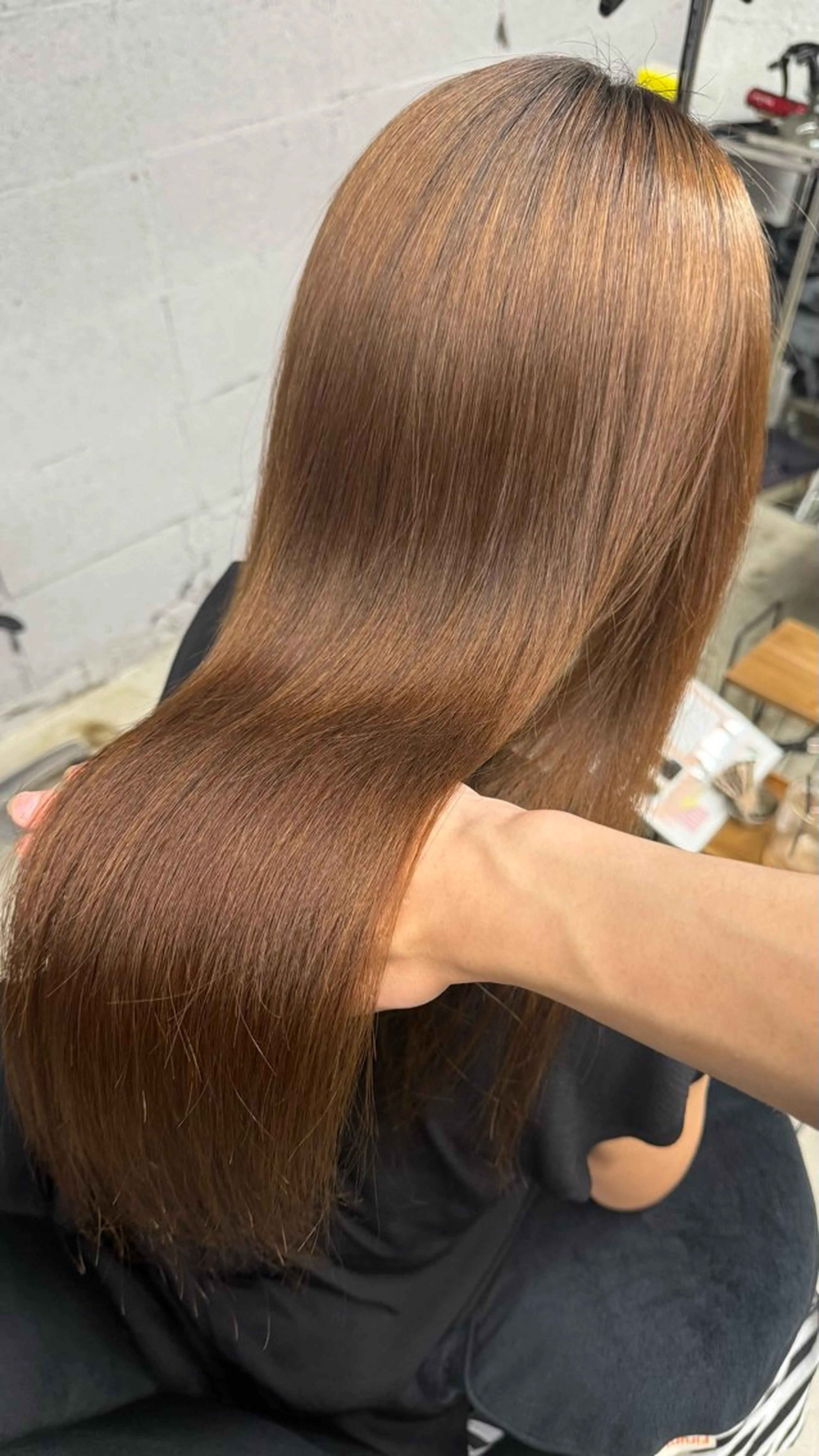 セミロング カラー ヘアカラー トリートメント 髪質改善縮毛矯正 ／💎shu💎のヘアスタイル